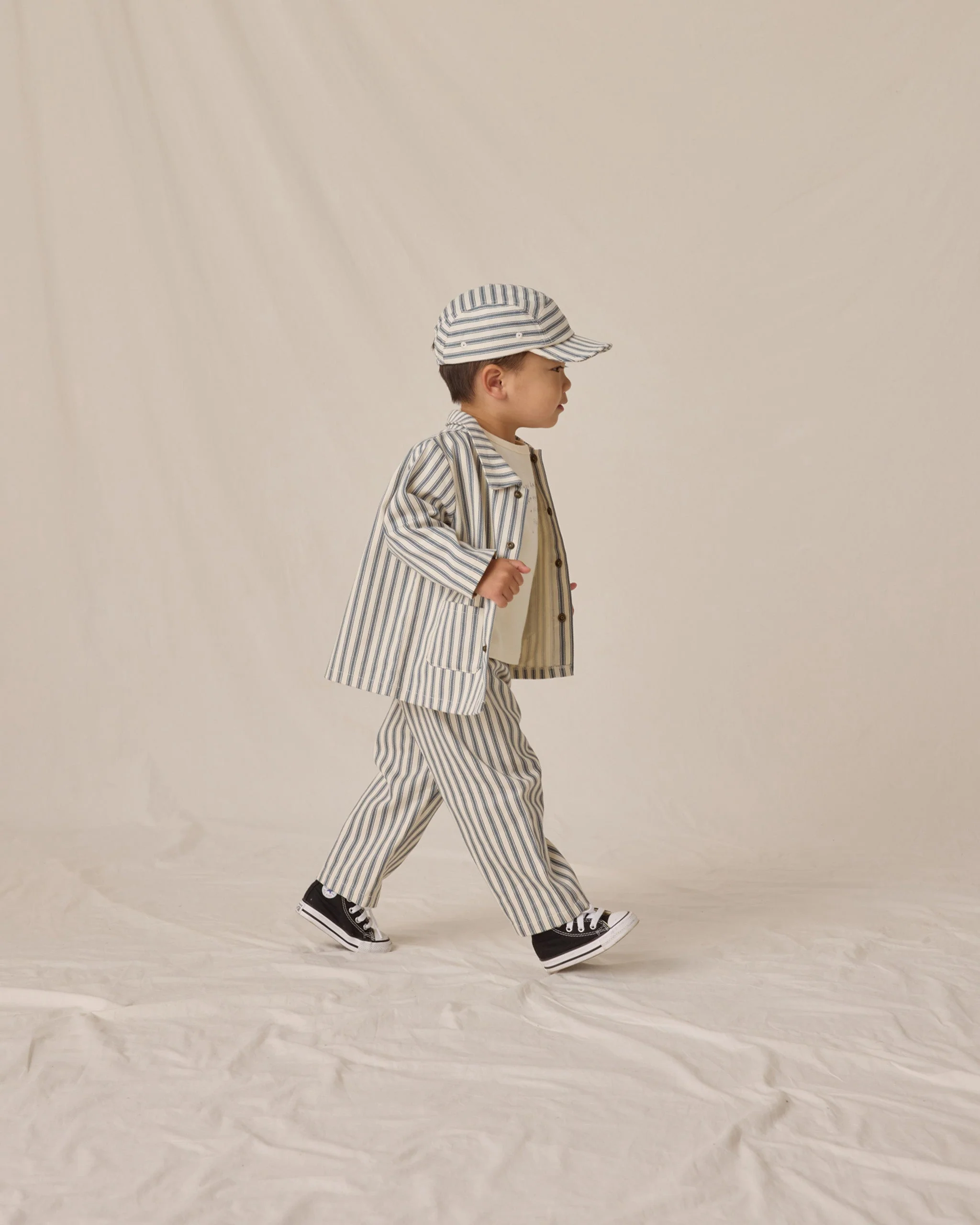 Baby Cap || Ocean Pinstripe - Image 5