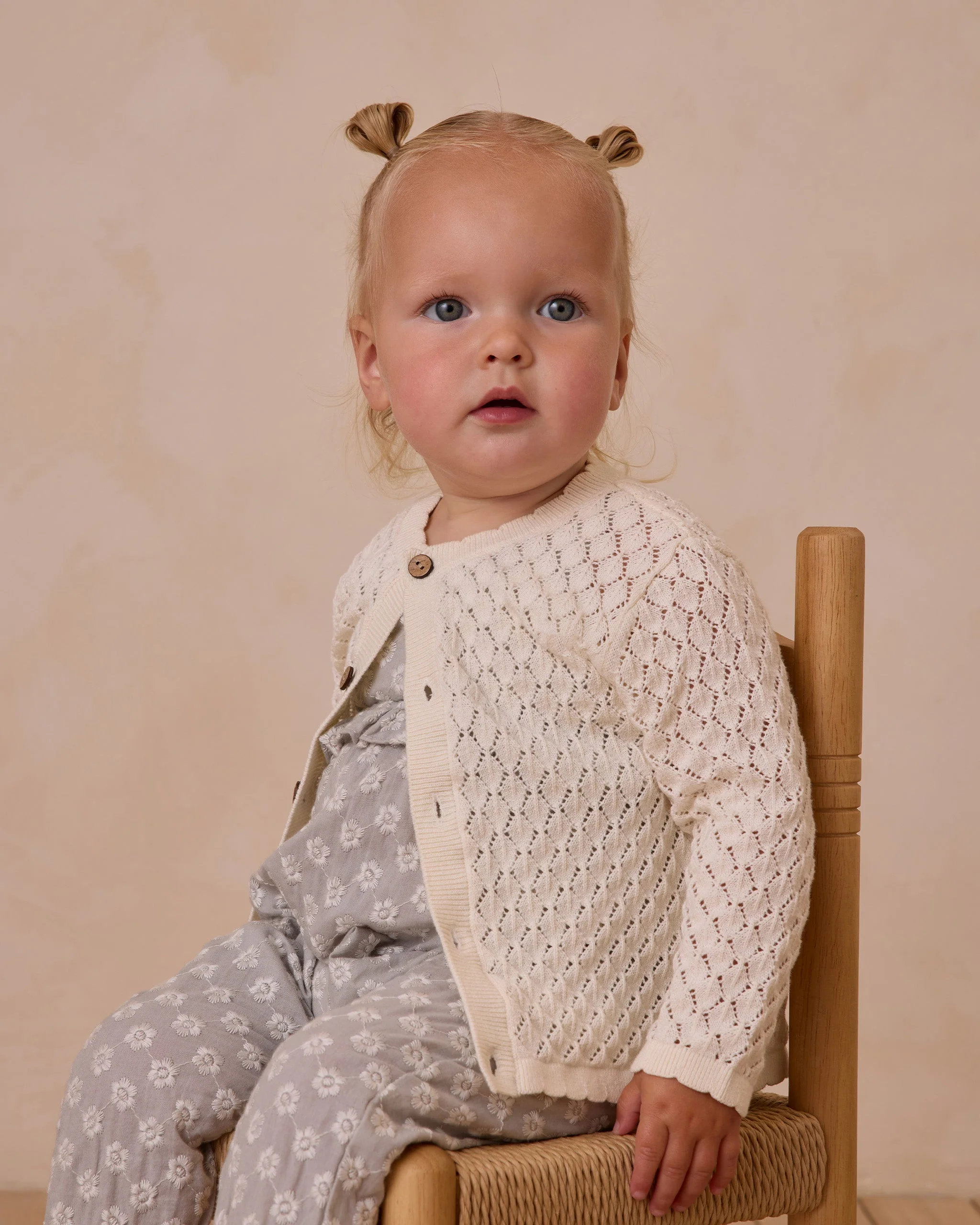 Baby Crochet Cardigan || Ivory - Image 2