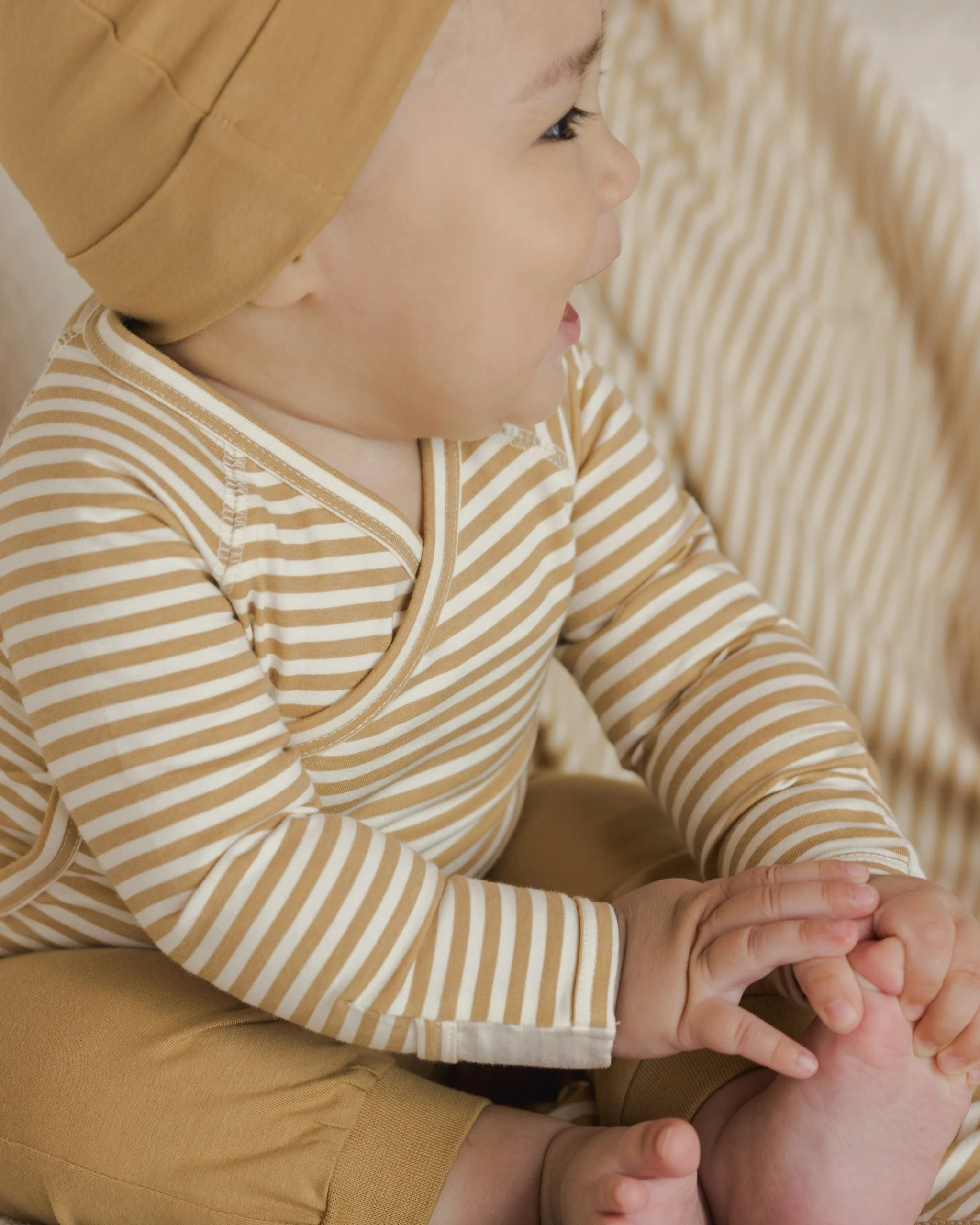 Baby Swaddle || Honey Stripe - Image 3