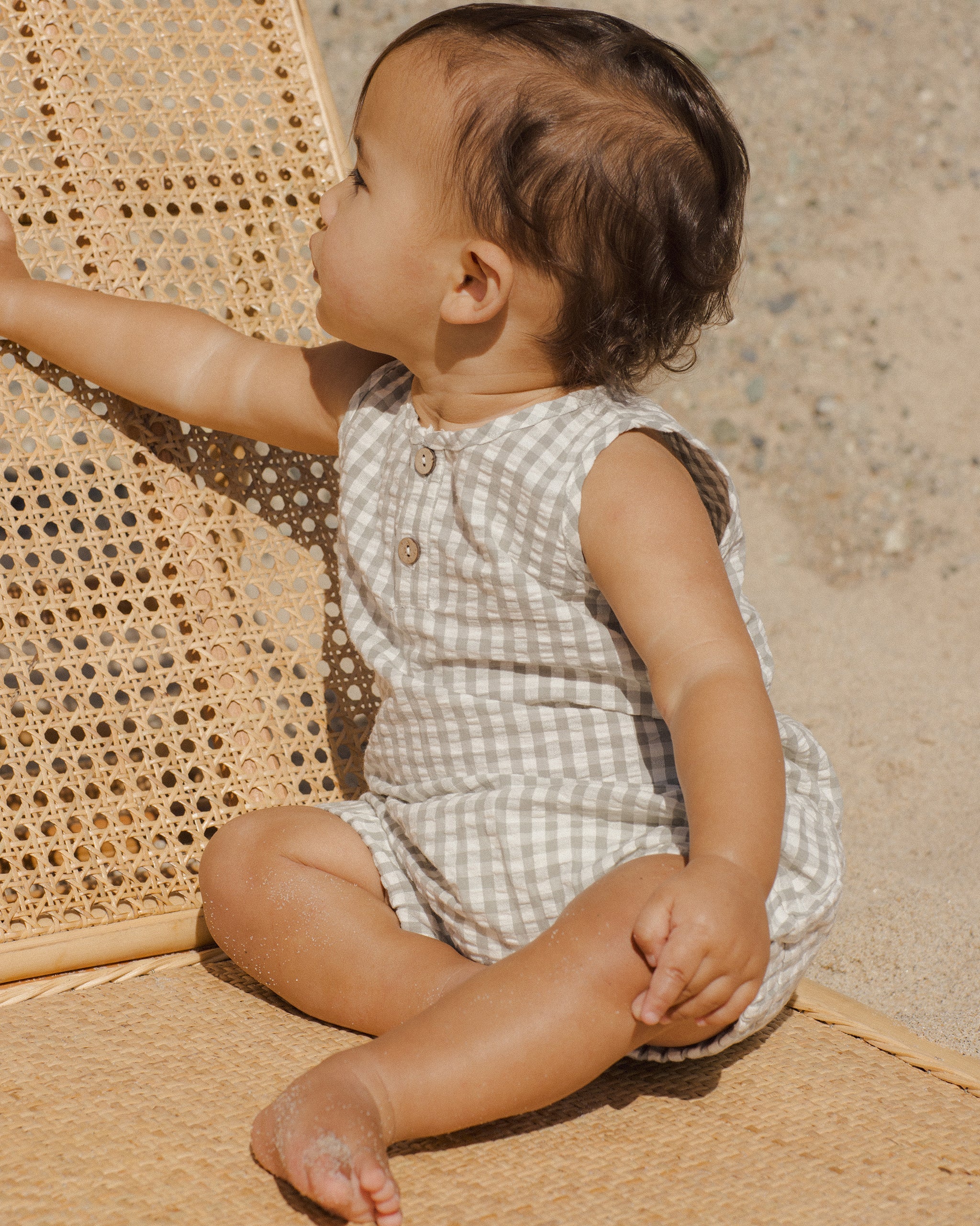 Baby Tank Set || Eucalyptus Gingham - Image 2