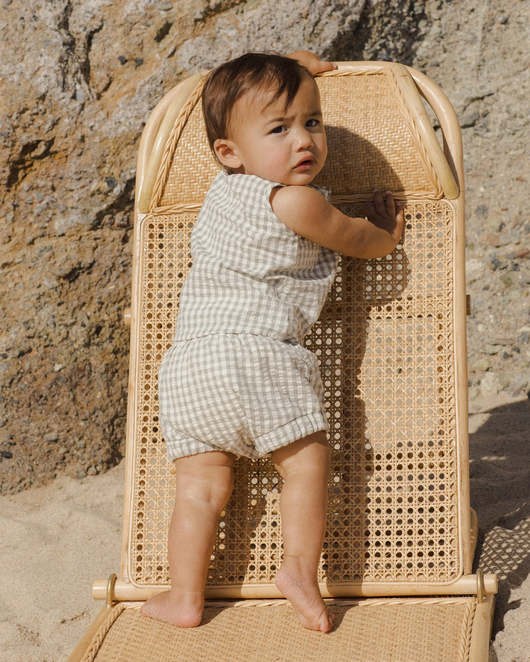 Baby Tank Set || Eucalyptus Gingham - Image 4