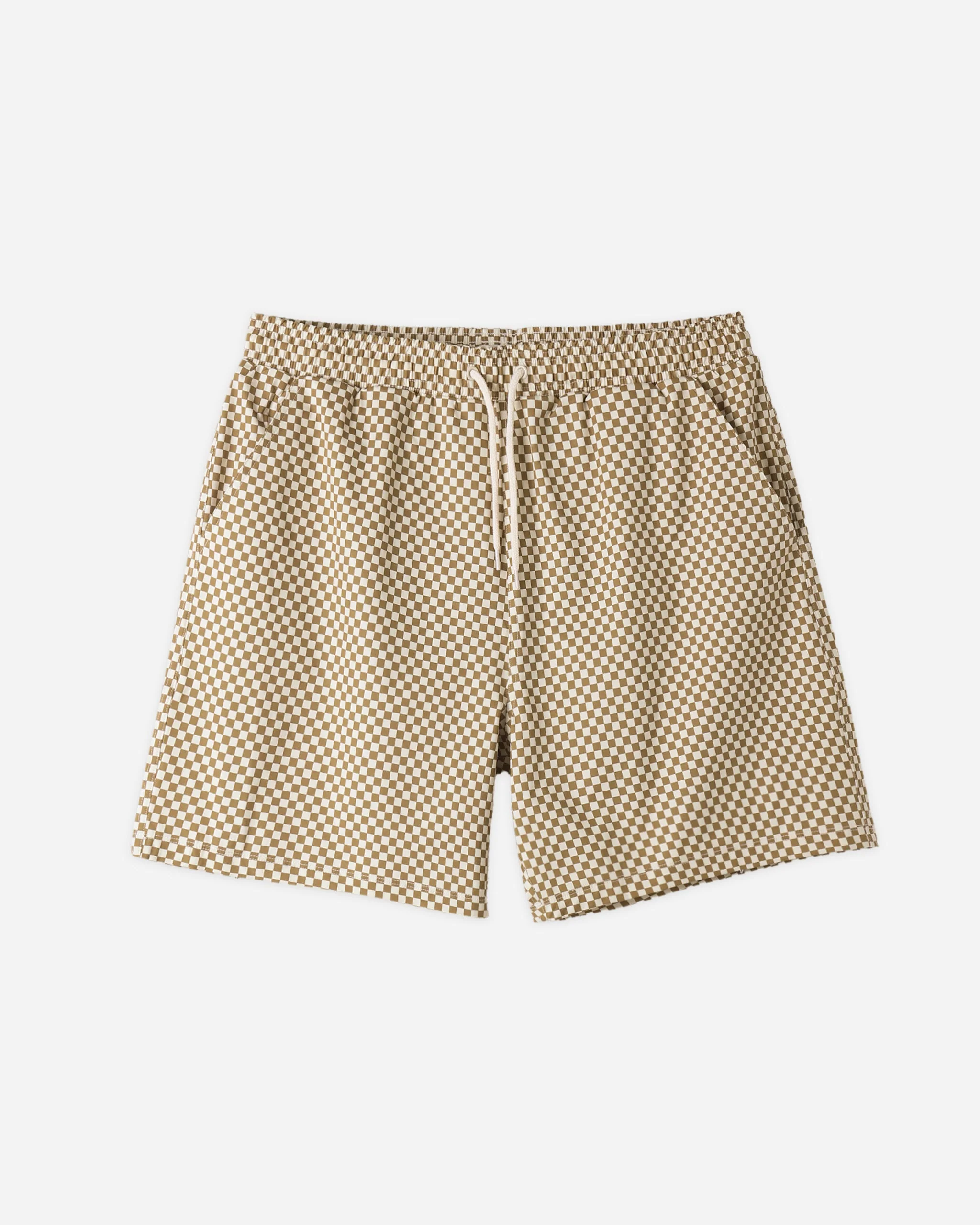 Basic Boardshort Ocre Check