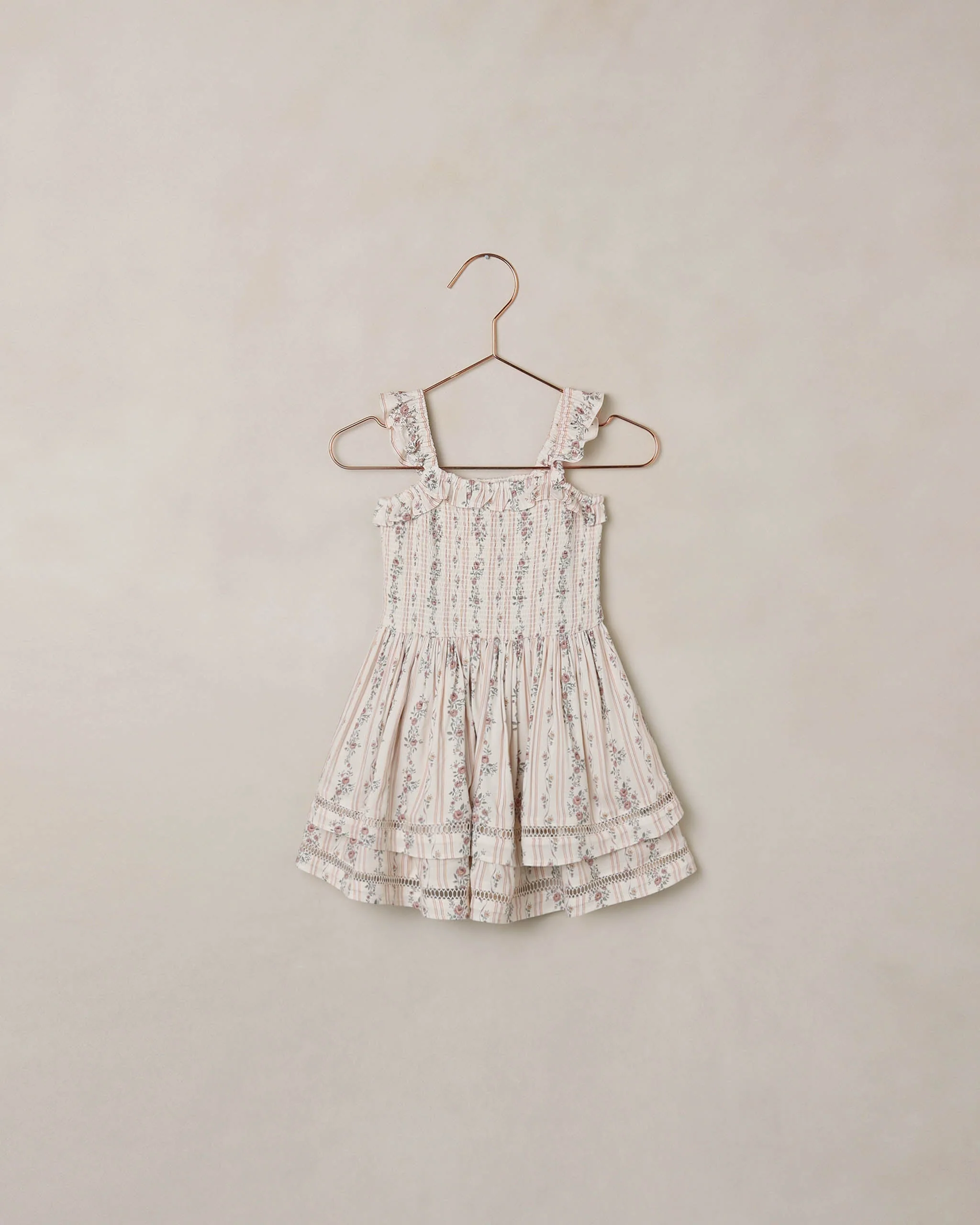 Birdie Dress Spring Floral Stripe