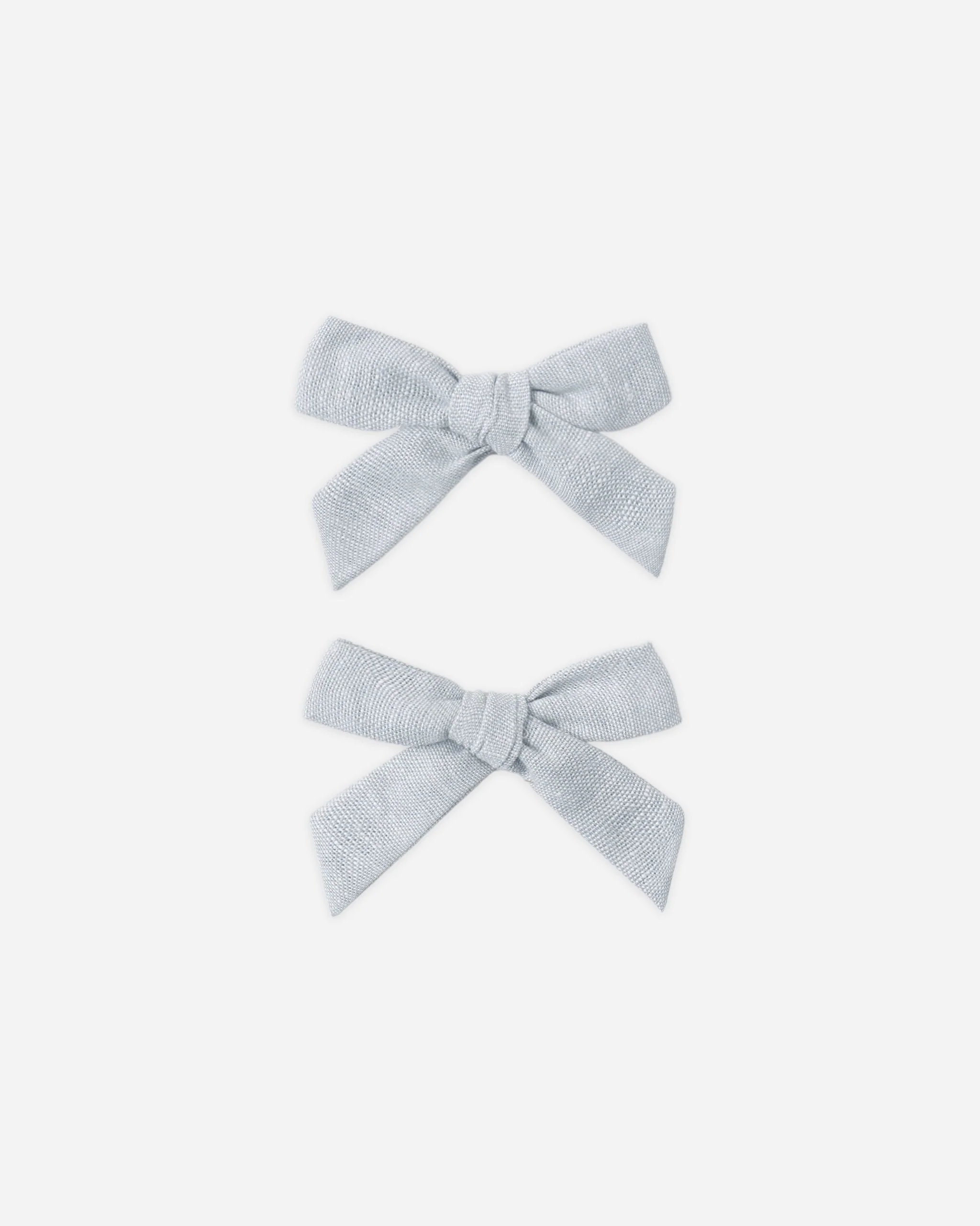 Bows, Set Of 2 Heathered Light Blue