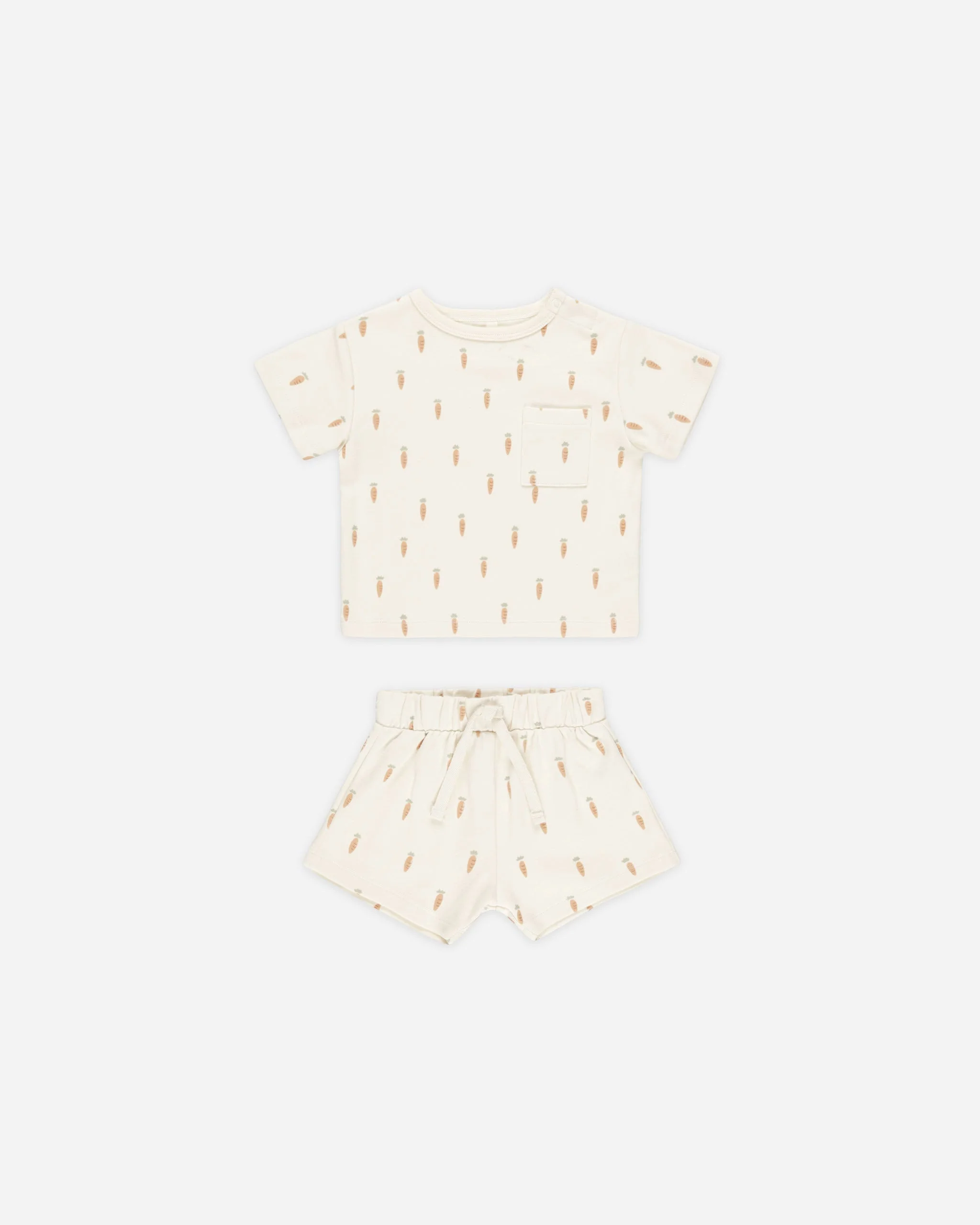 Boxy Pocket Tee + Short Set || Carrots
