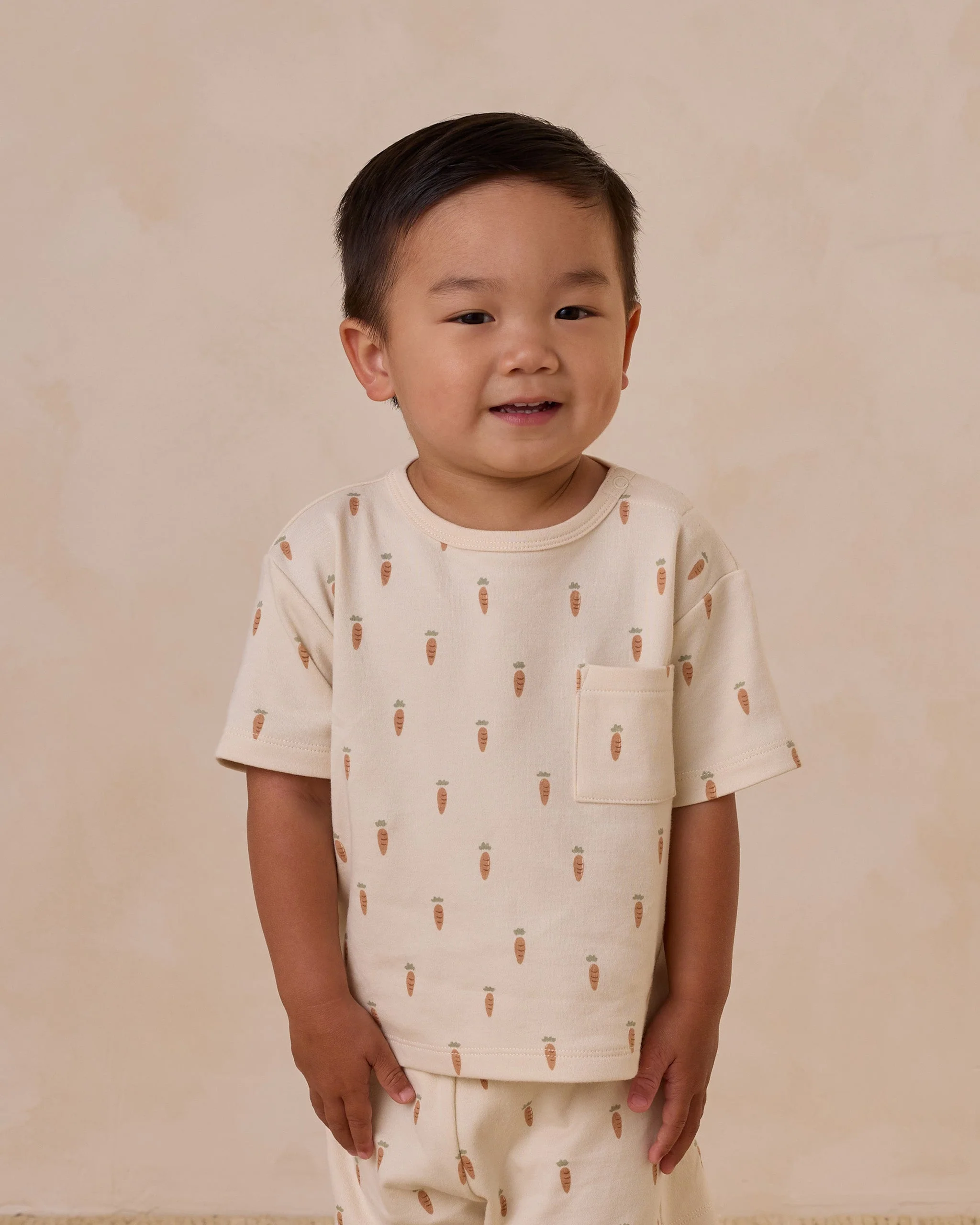 Boxy Pocket Tee + Short Set || Carrots - Image 2