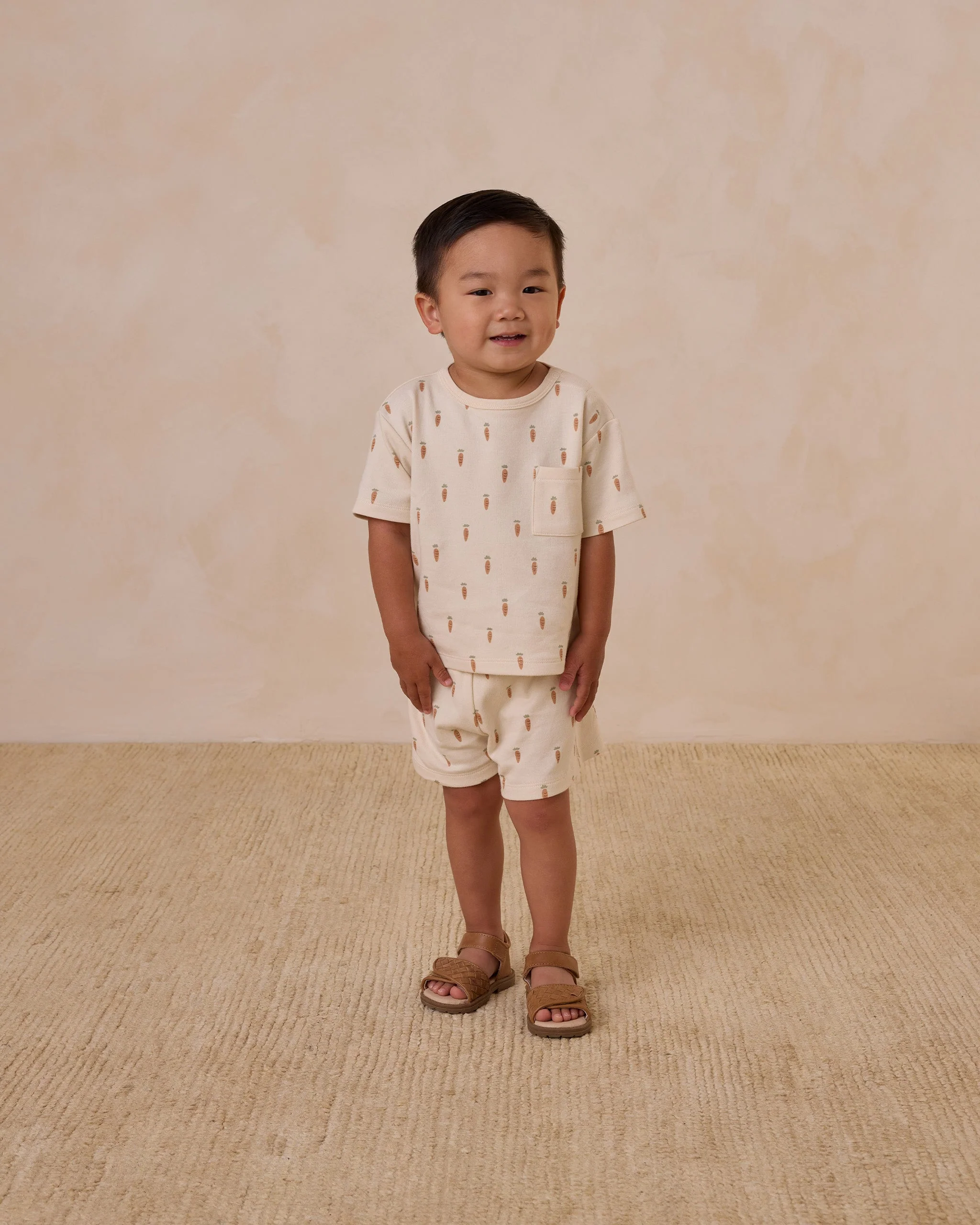 Boxy Pocket Tee + Short Set || Carrots - Image 3