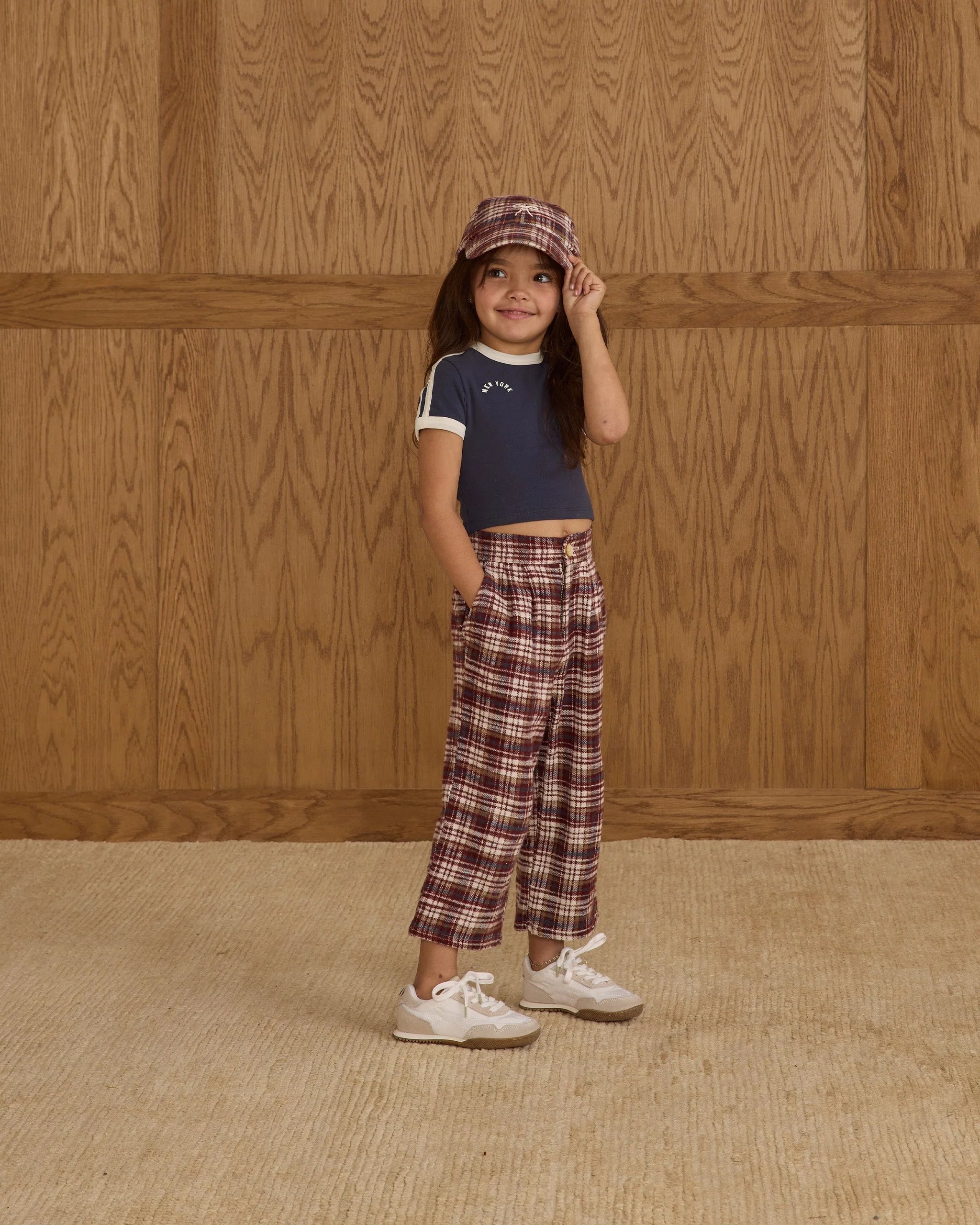 Brooklyn Trouser || Burgundy Plaid - Image 2