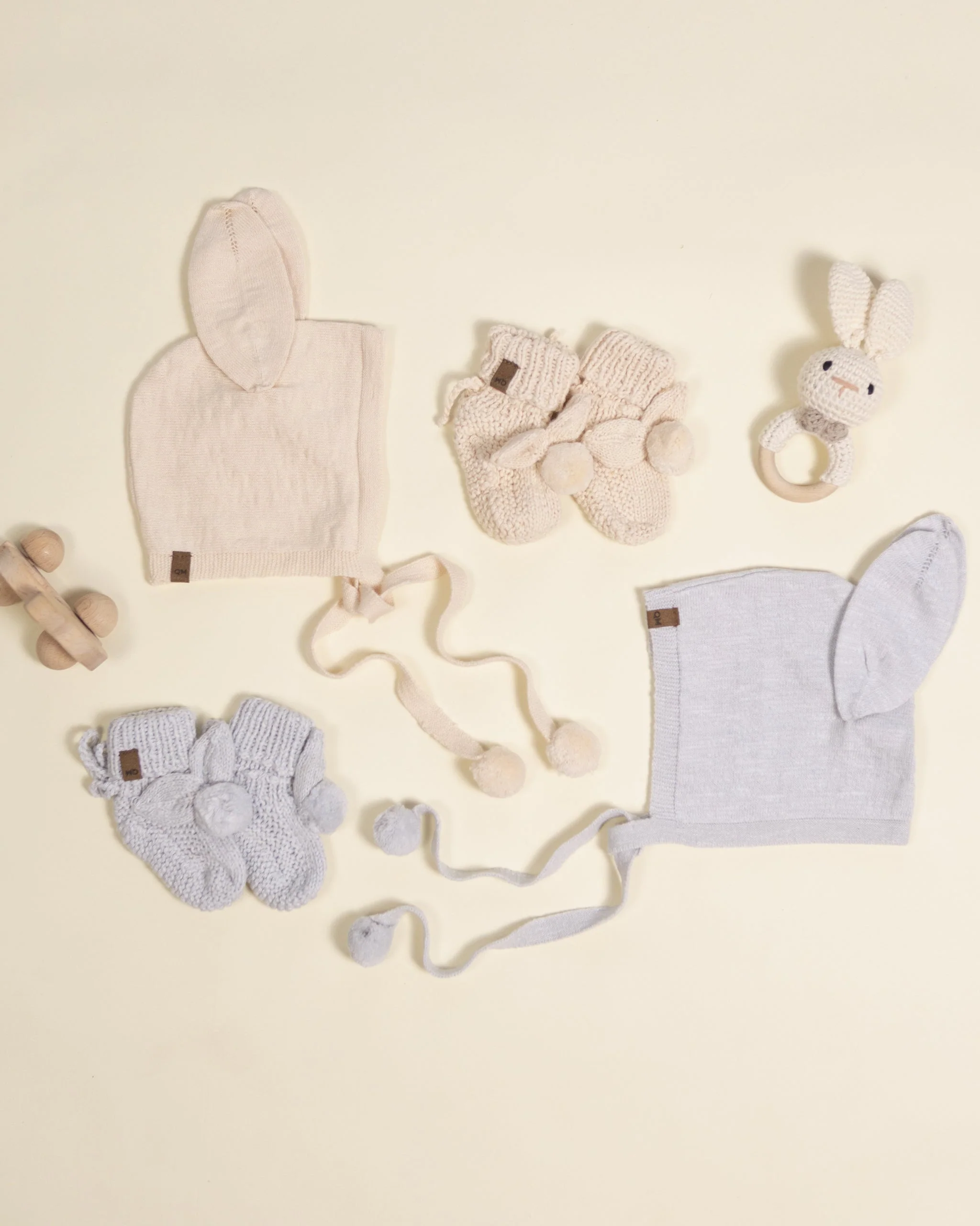 Bunny Knit Bonnet Heathered Sky - Image 2