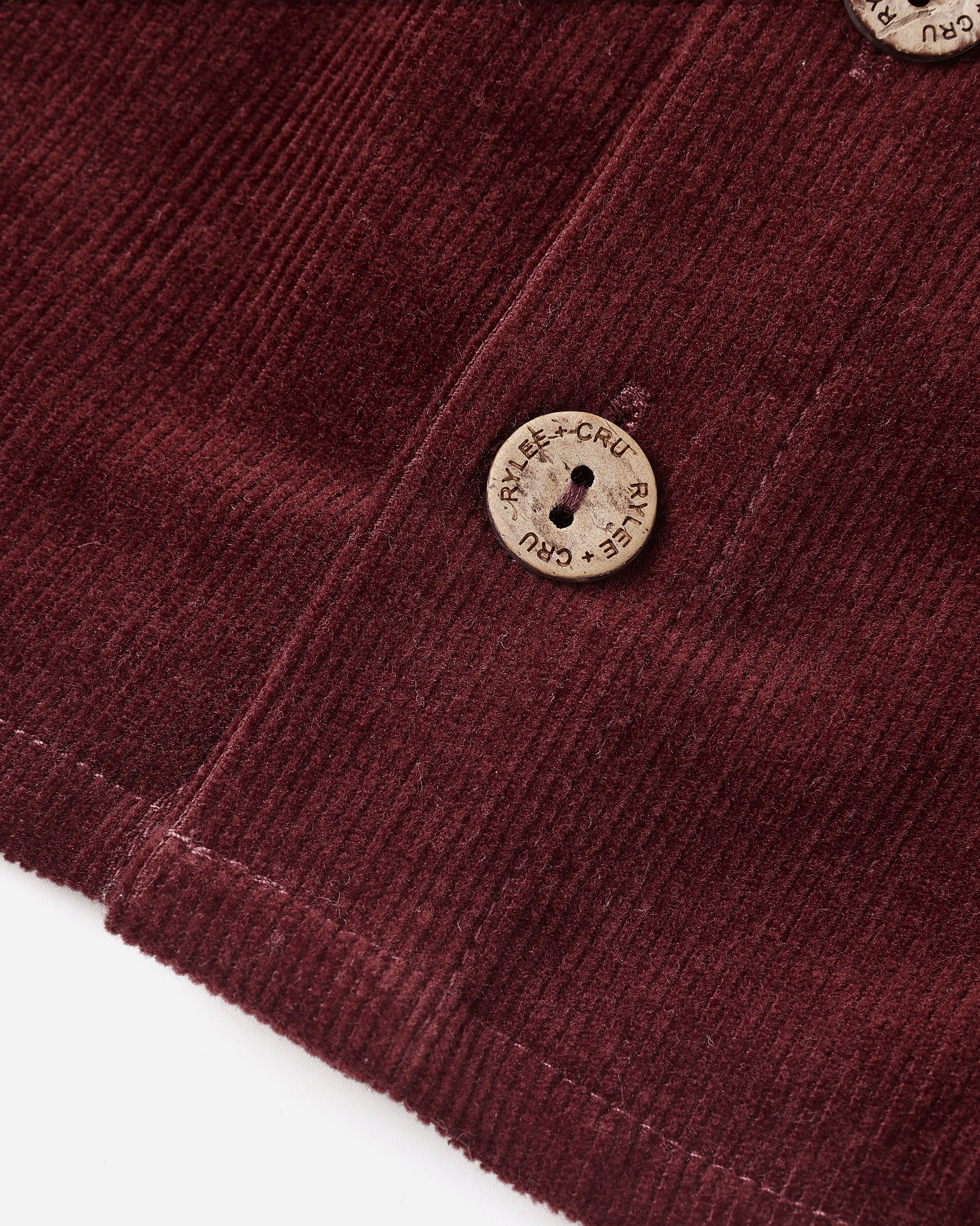 Button Front Mini Skirt || Burgundy - Image 5