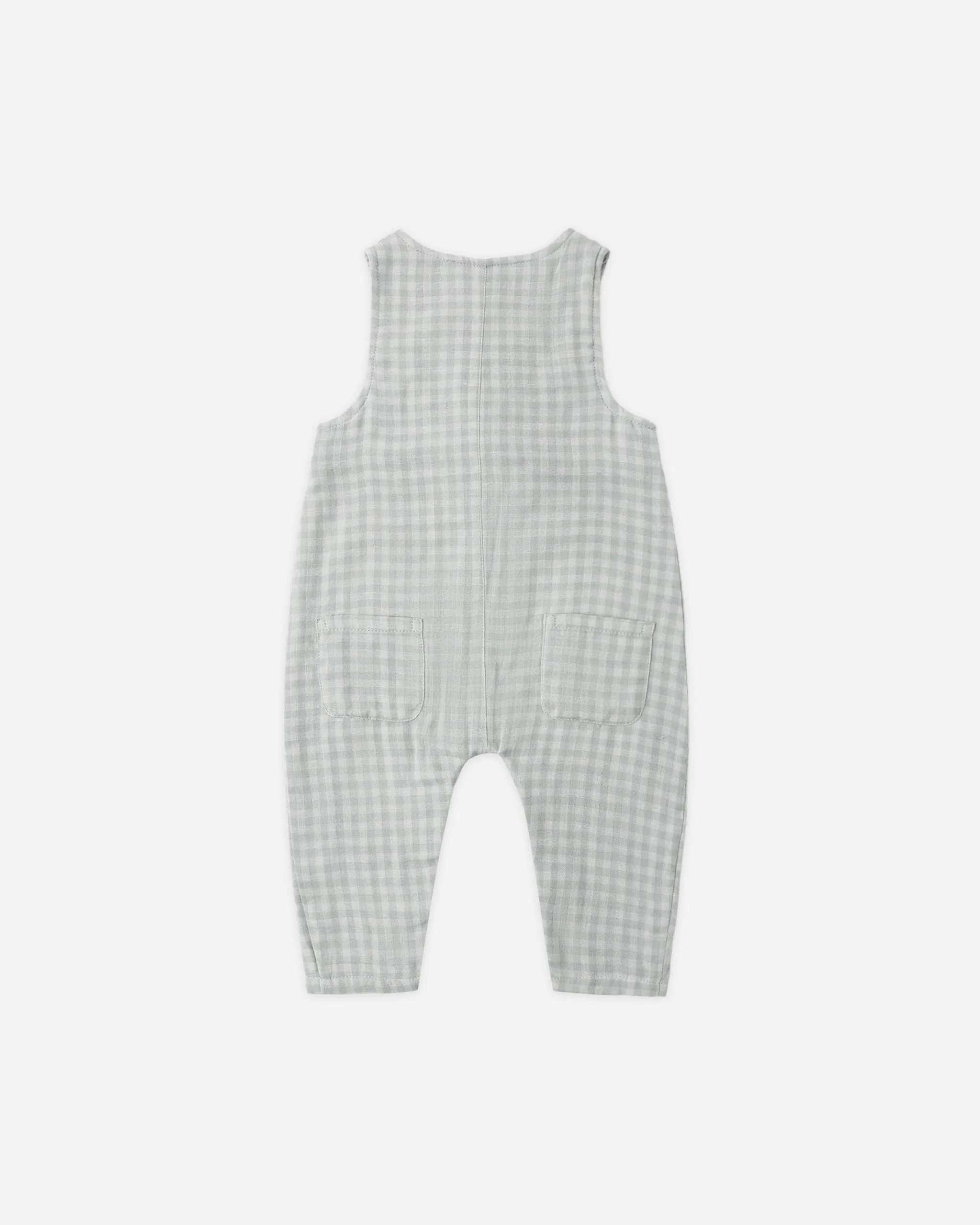 Button Jumpsuit Green Gingham - Image 2