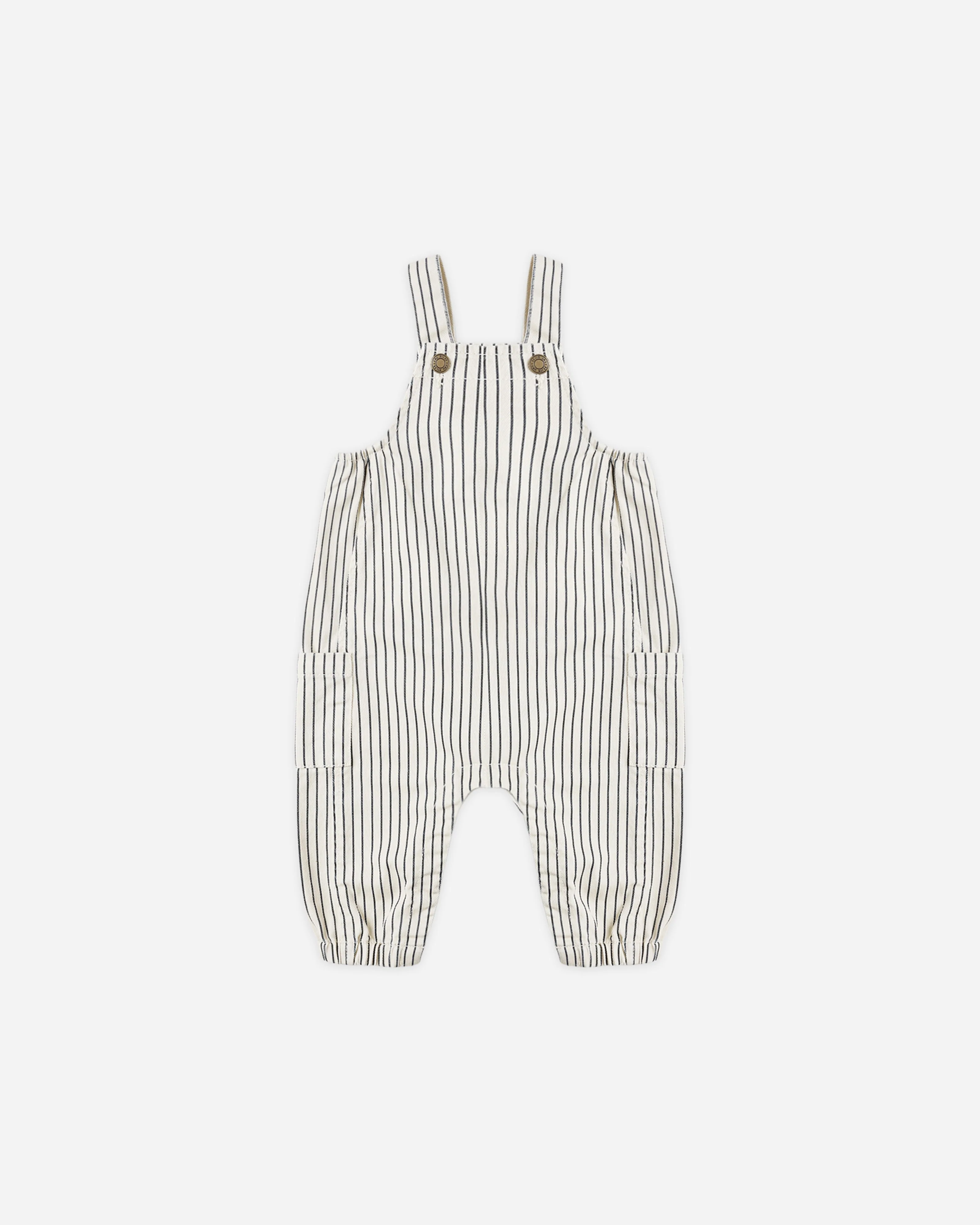Cargo Baby Overall || Navy Pinstripe