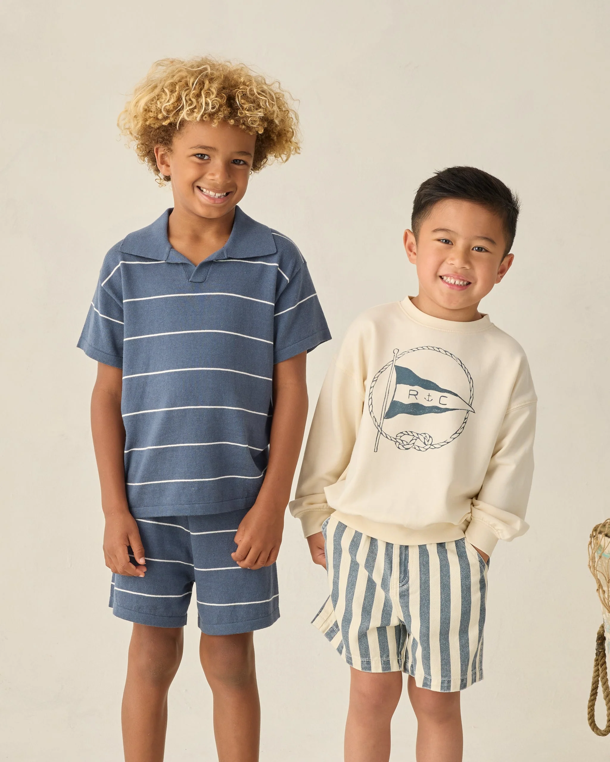 Chandler Knit Polo Navy Stripe - Image 4