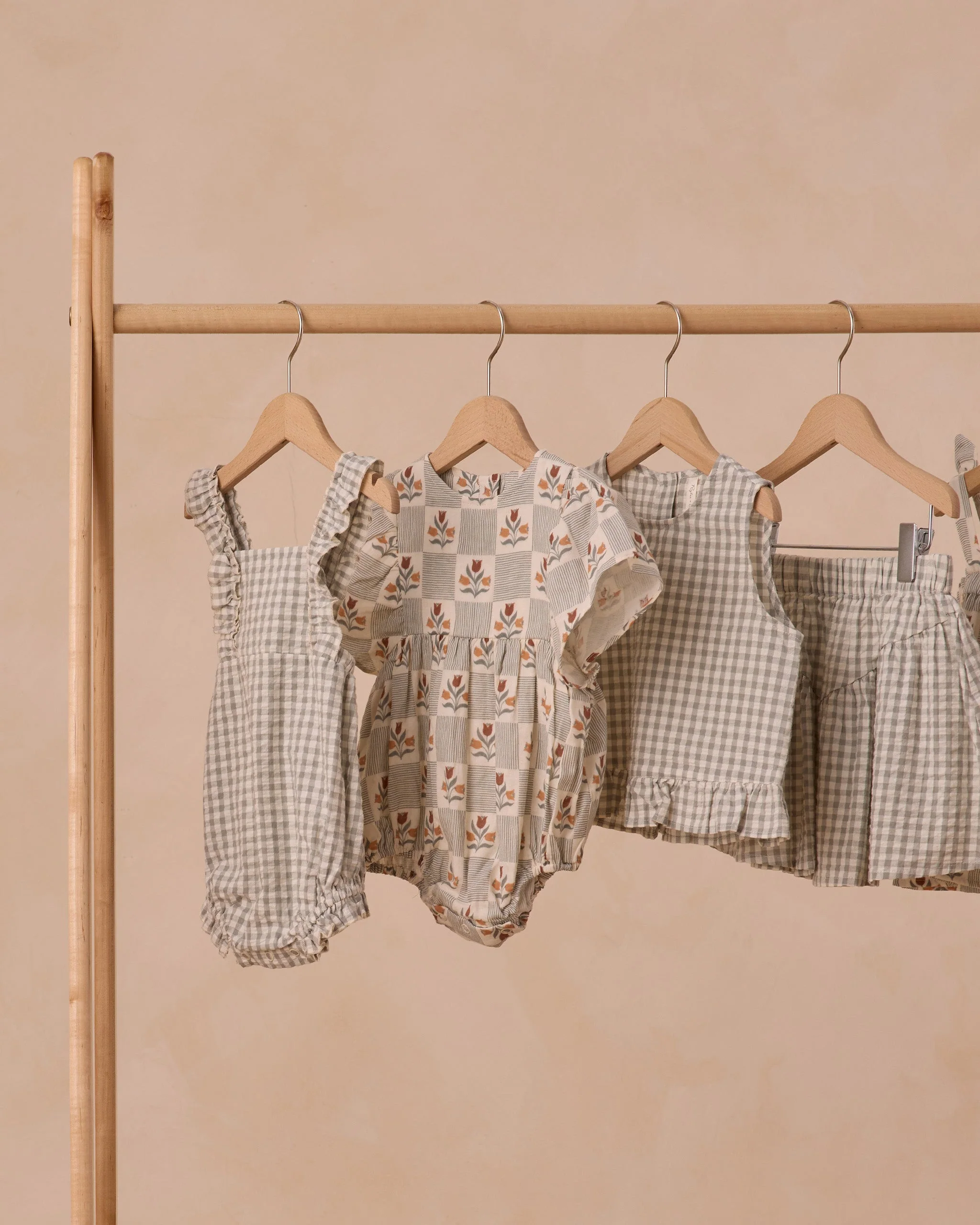 Chiara Romper || Eucalyptus Gingham - Image 4