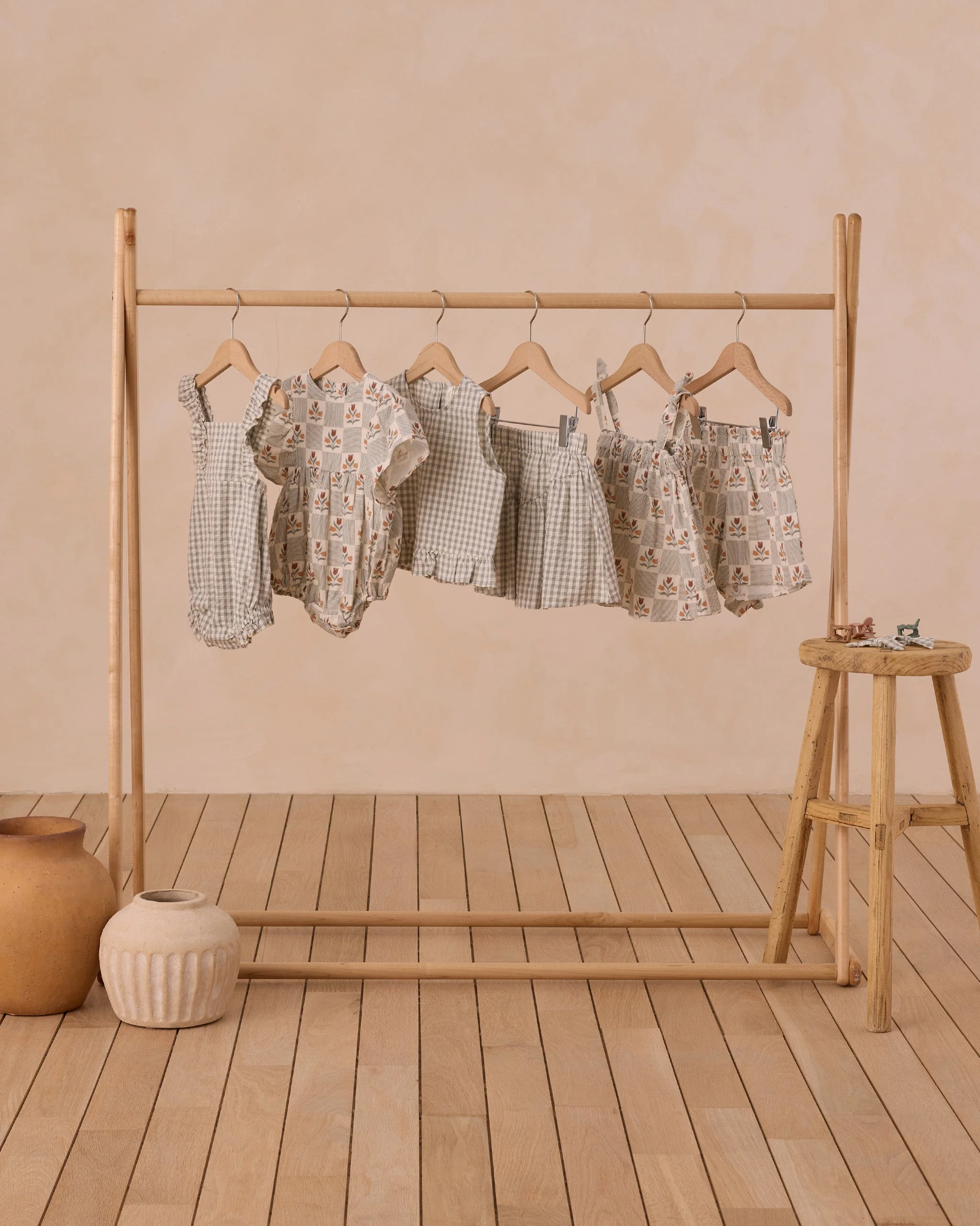 Chiara Romper || Eucalyptus Gingham - Image 6