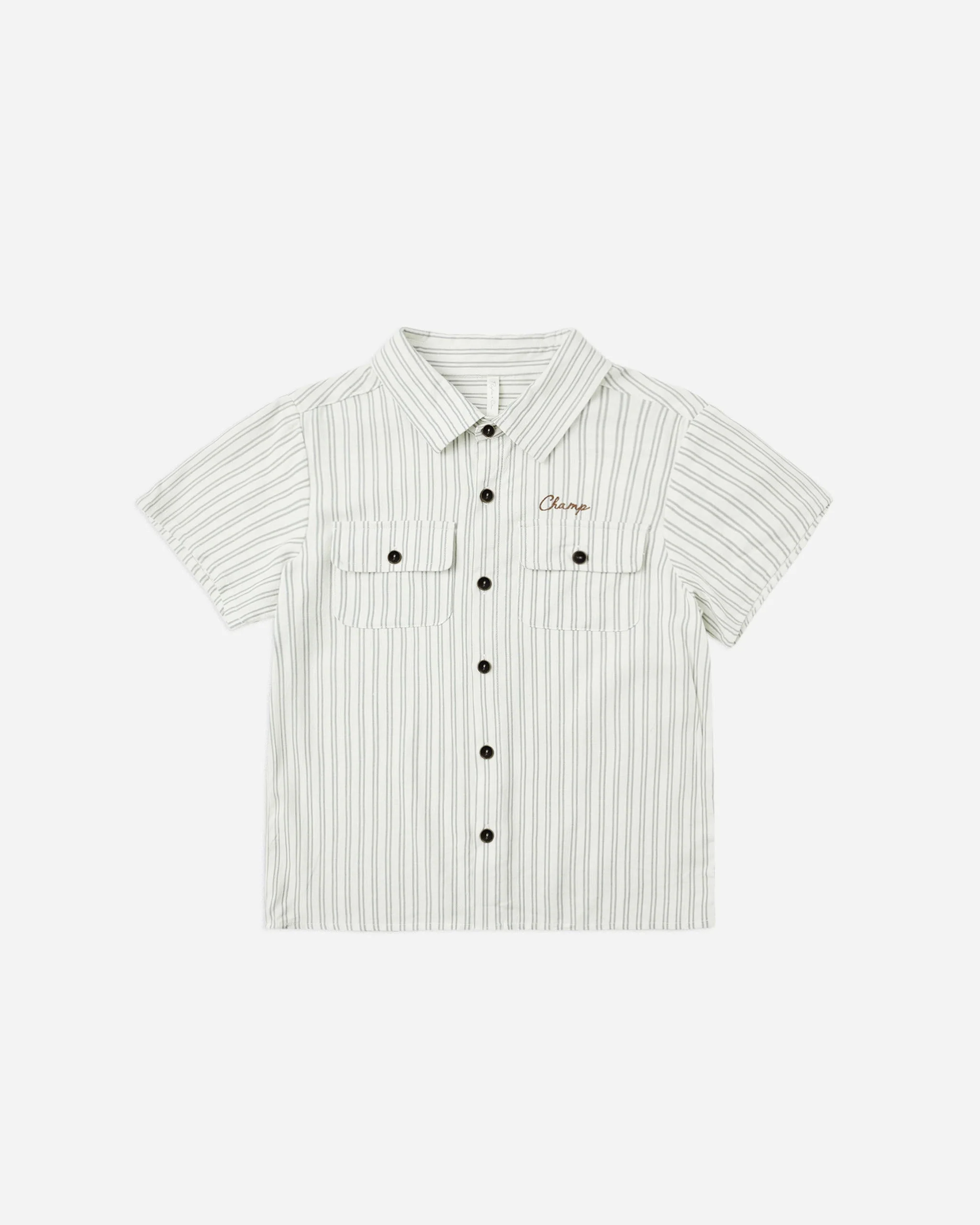 Collared Shirt || Railroad Stripe