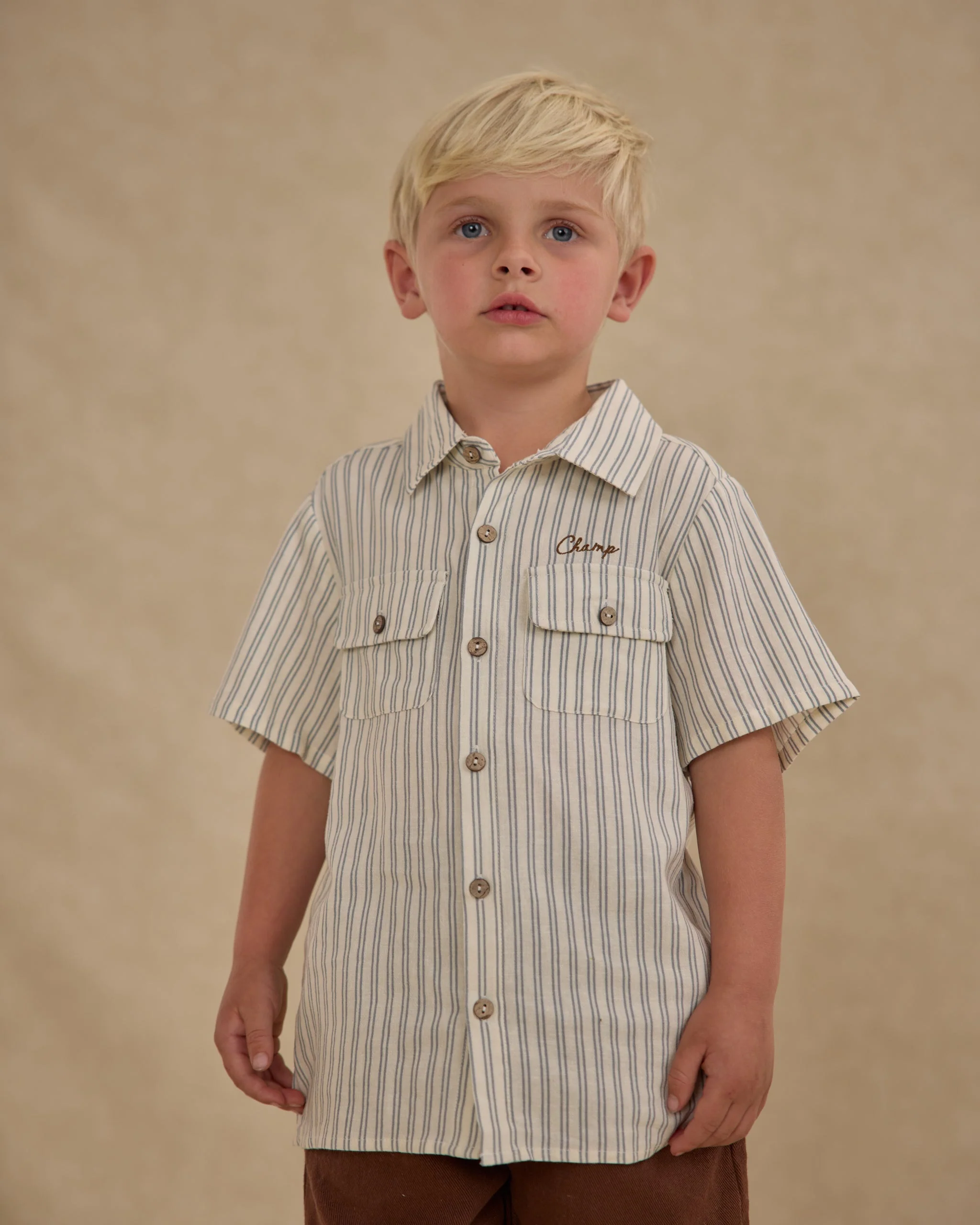Collared Shirt || Railroad Stripe - Image 4