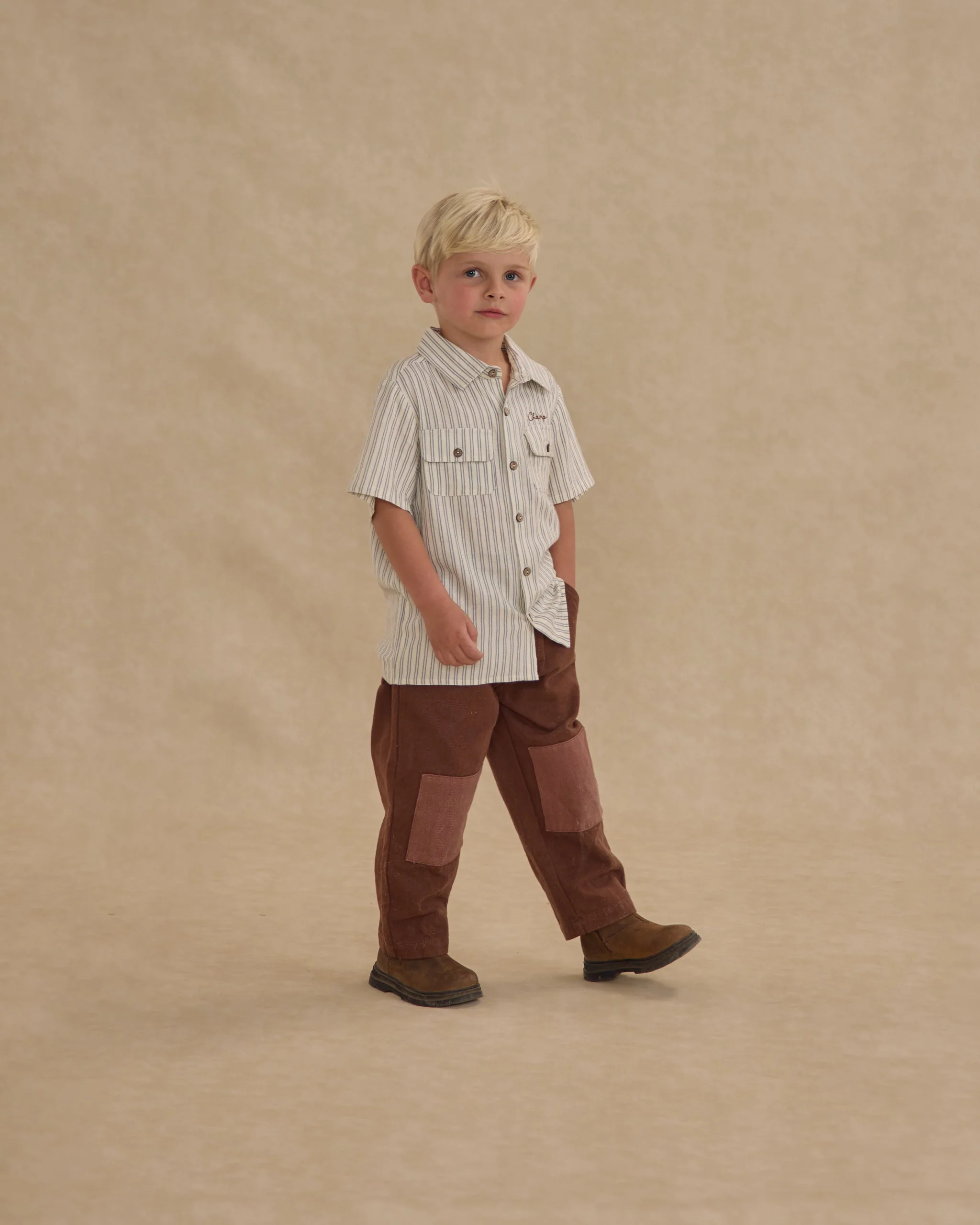 Collared Shirt || Railroad Stripe - Image 5