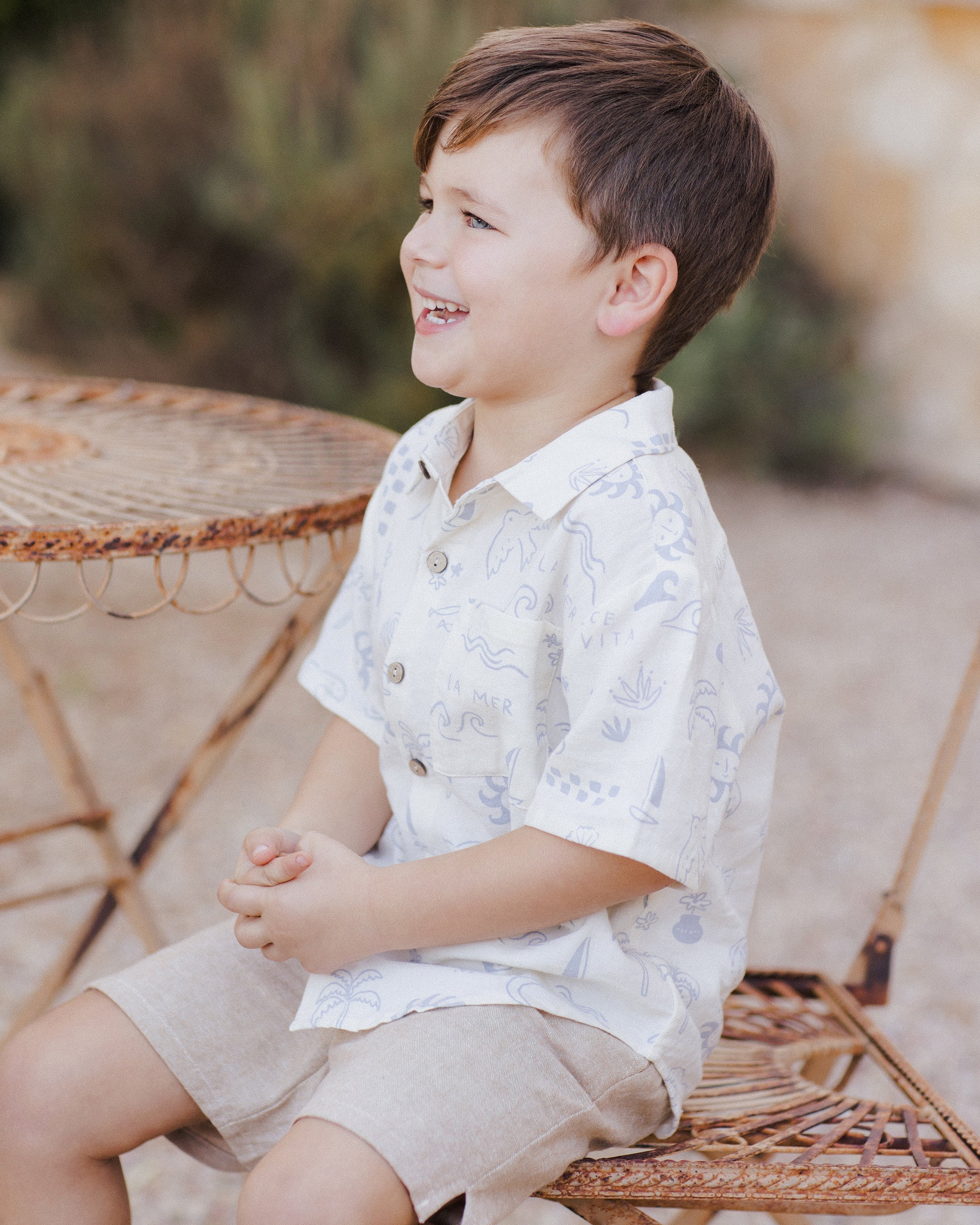 Collared Short Sleeve Shirt || Mediterranean - Image 5