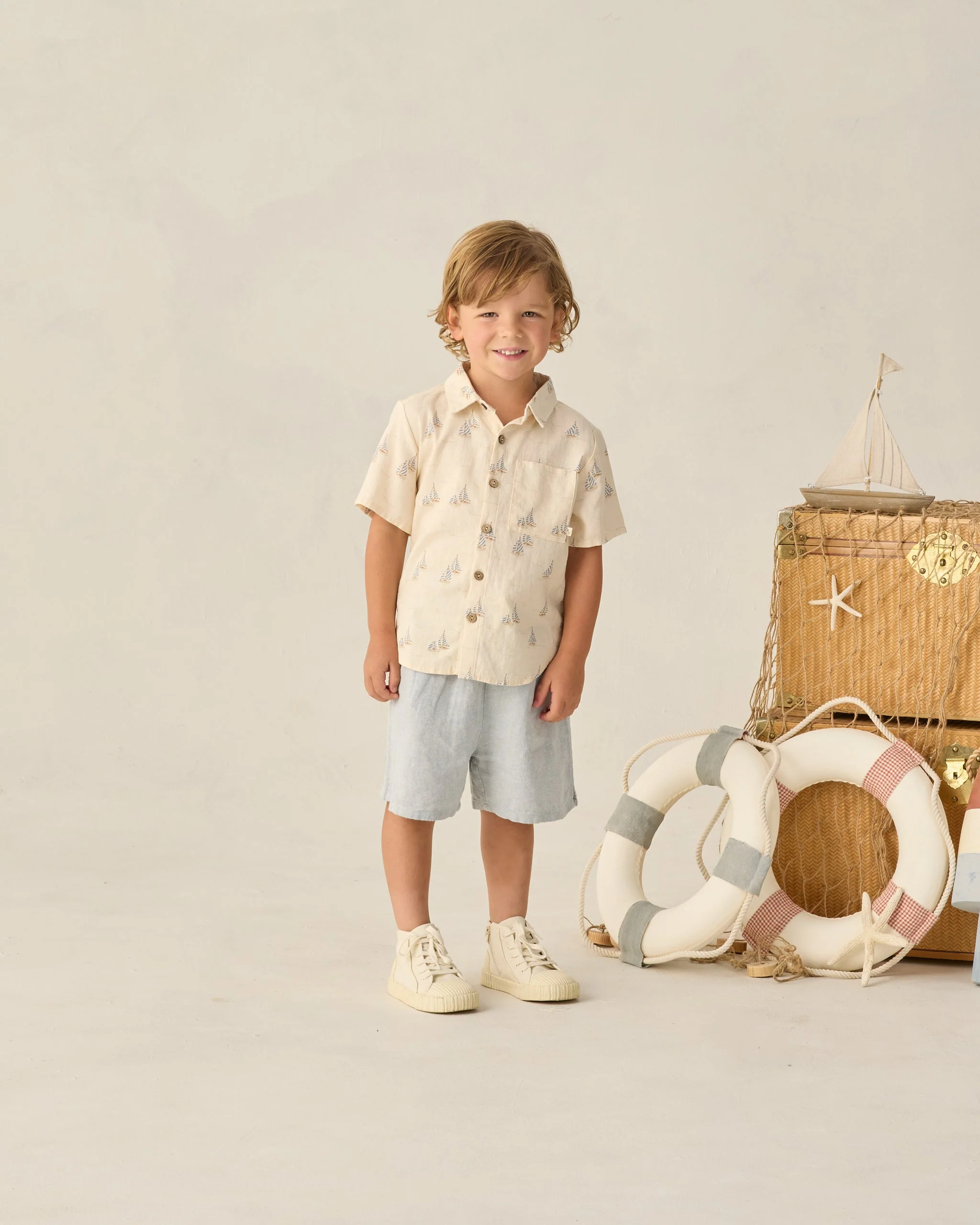 Collared Short Sleeve Shirt Sail - Image 3