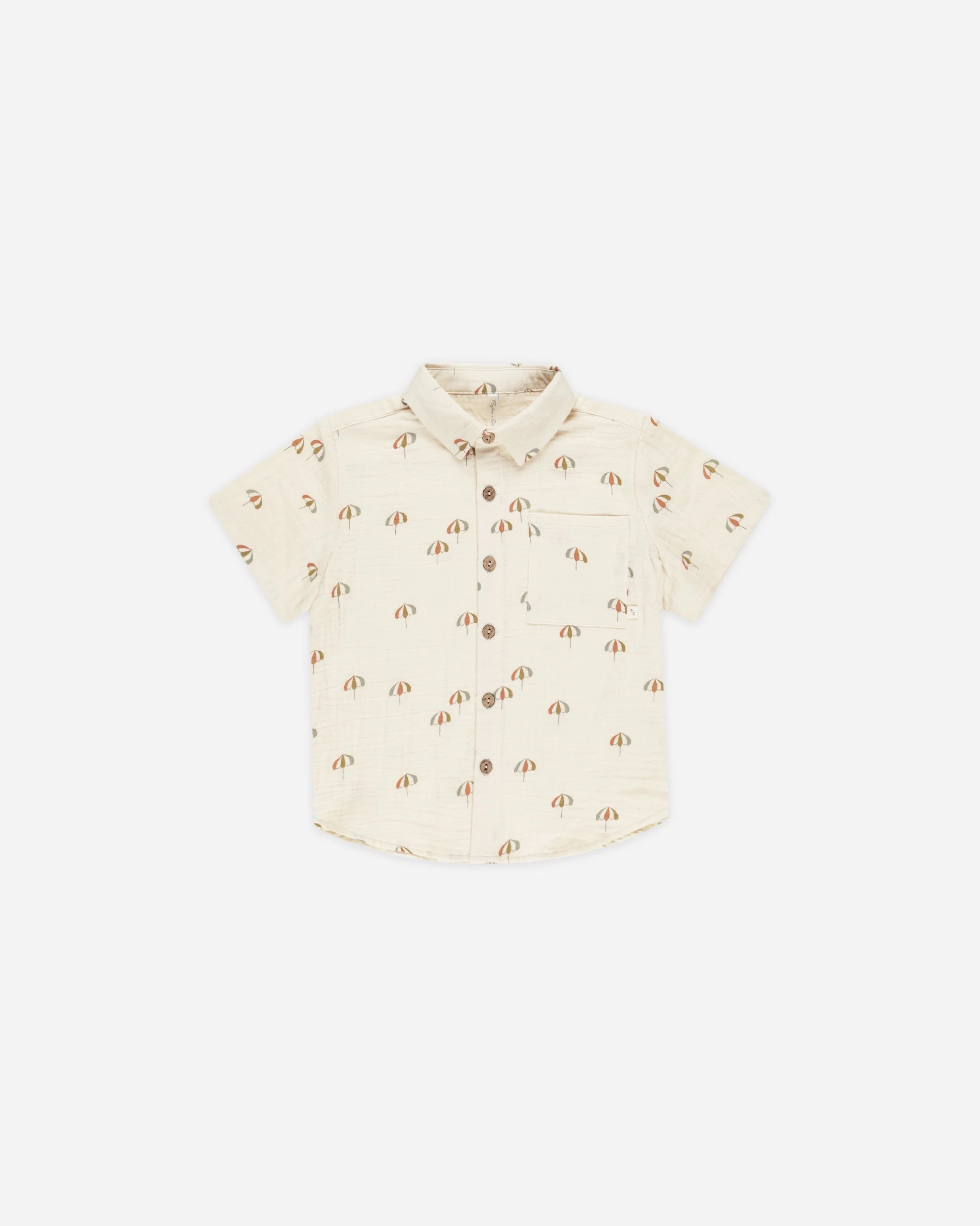 Collared Short Sleeve Shirt || Umbrellas