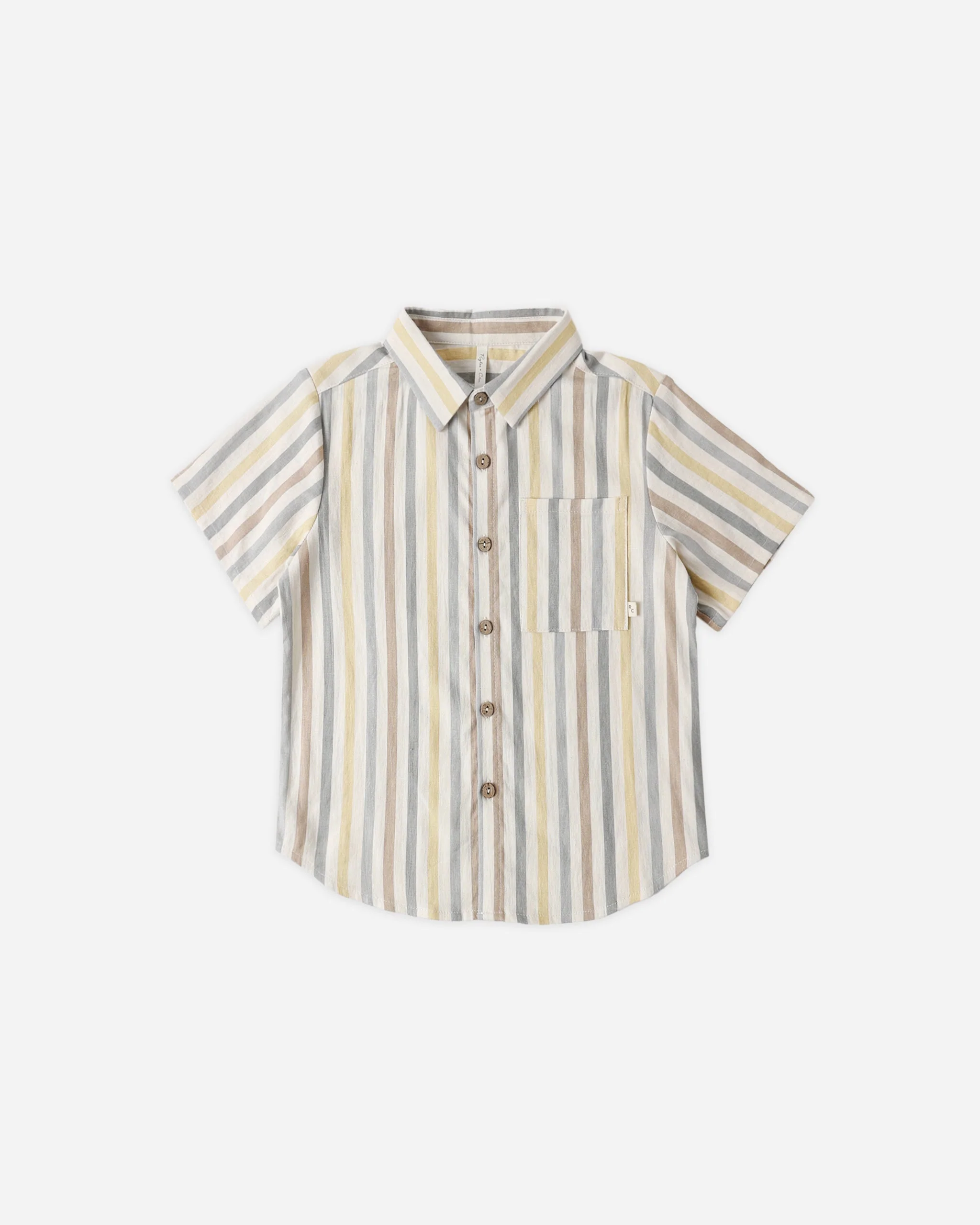Collared Short Sleeve Shirt Valencia Stripe
