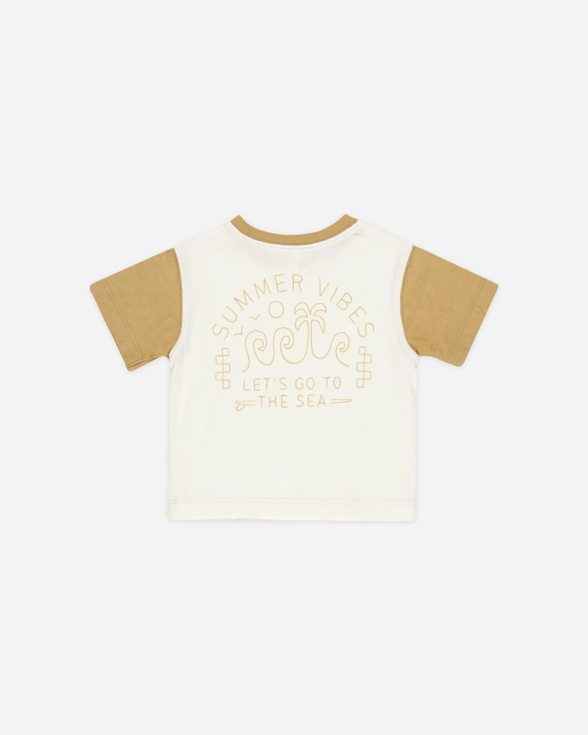 Contrast Short Sleeve Tee || Summer Vibes - Image 2