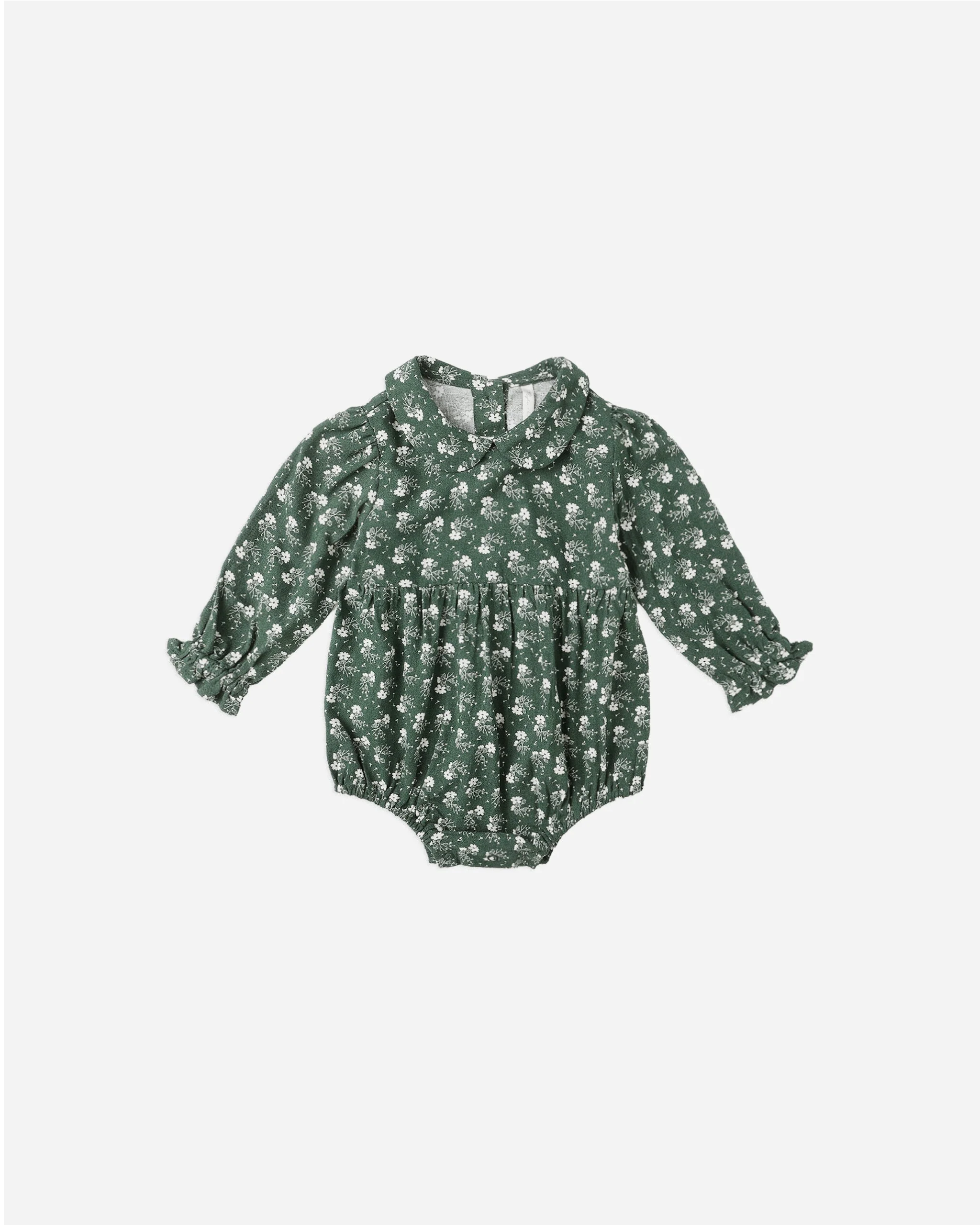 Cora Romper || Green Ditsy