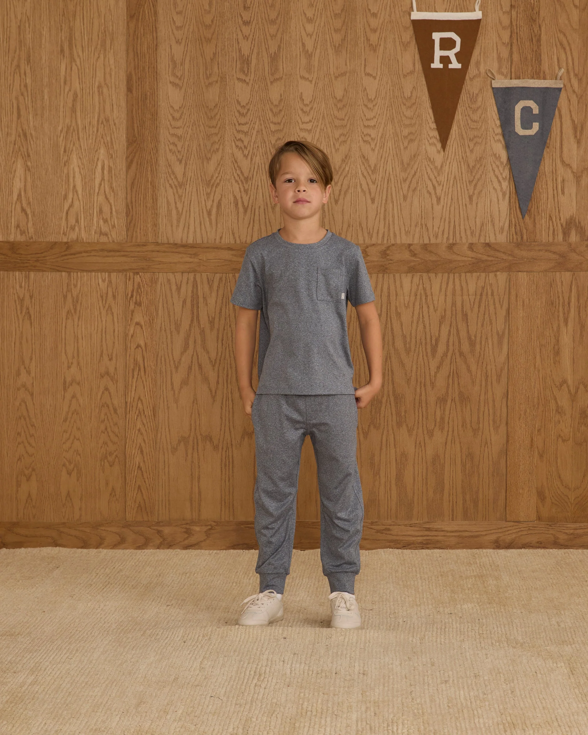 Cove Essential Pocket Tee || Heathered Navy - Image 4