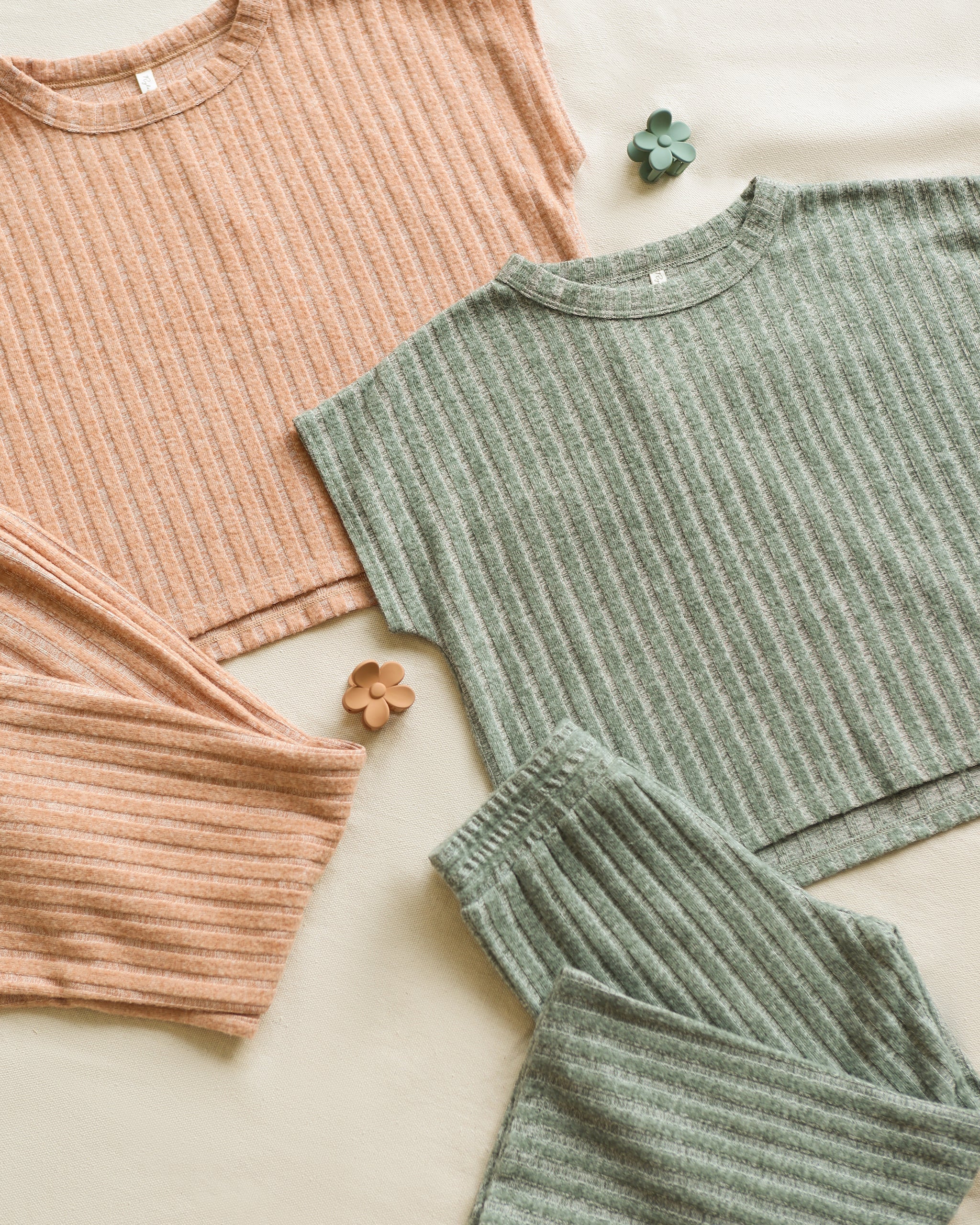 Cozy Rib Knit Set || Grapefruit - Image 4