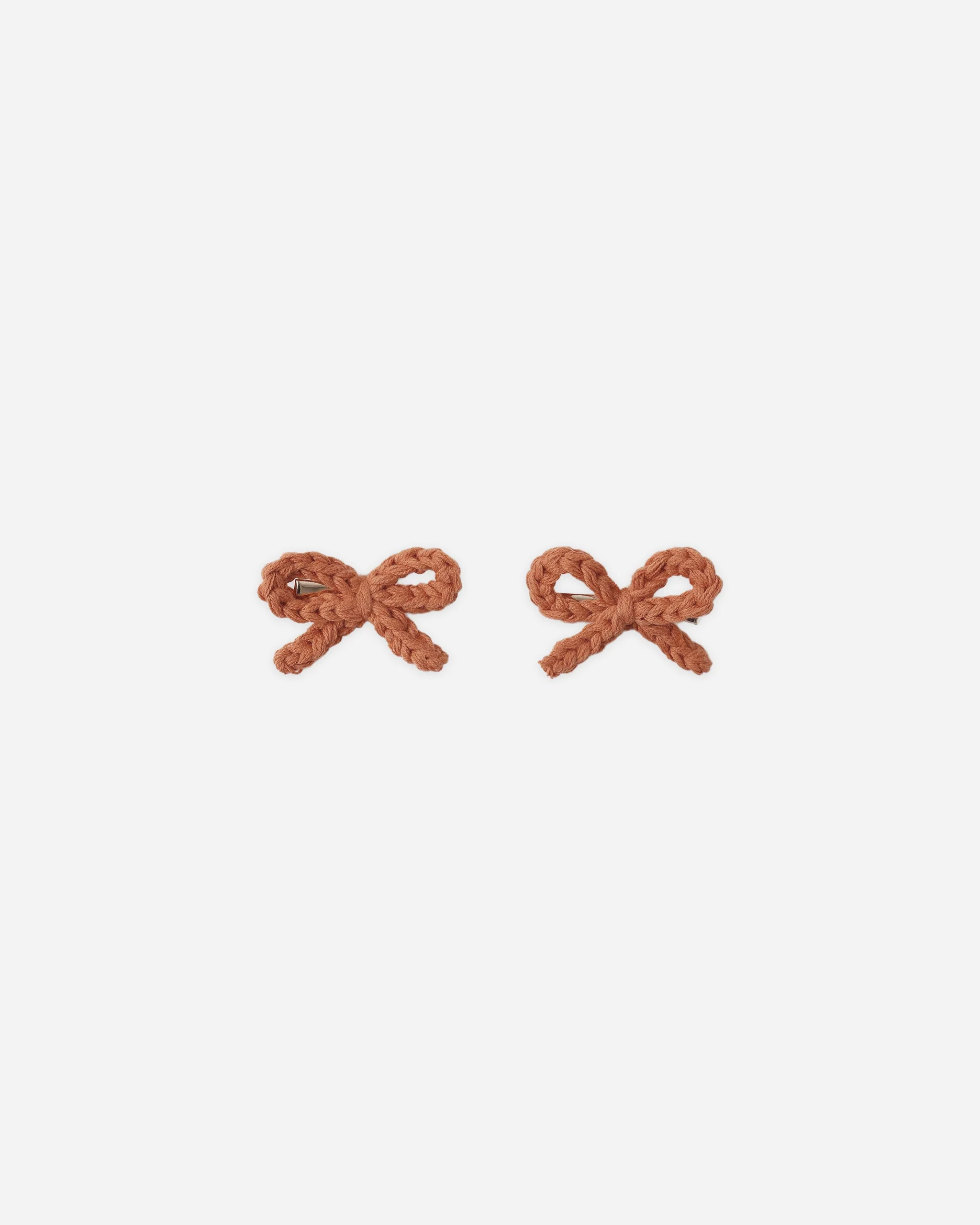 Crochet Bow Clips Poppy