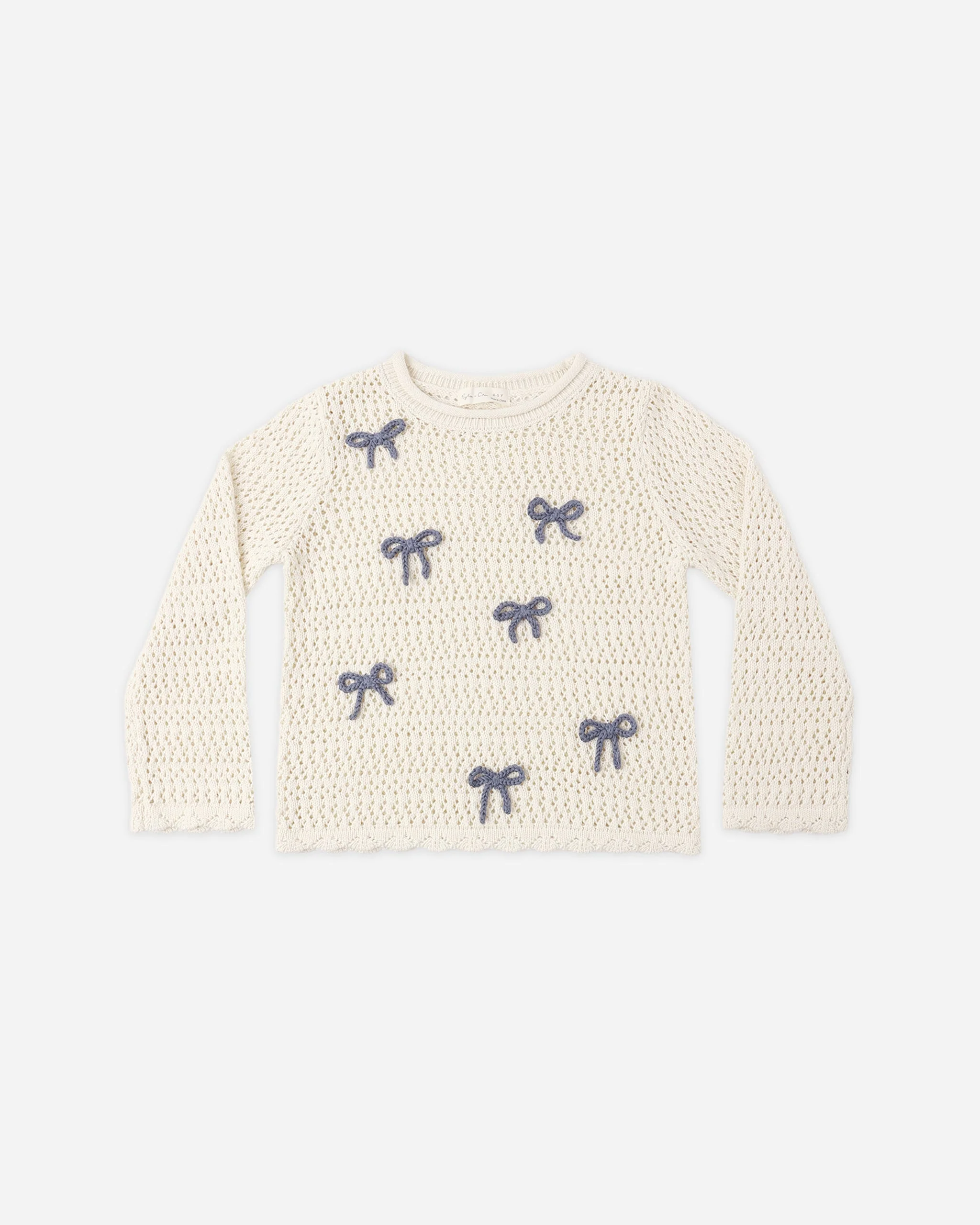 Crochet Knit Pullover Bows