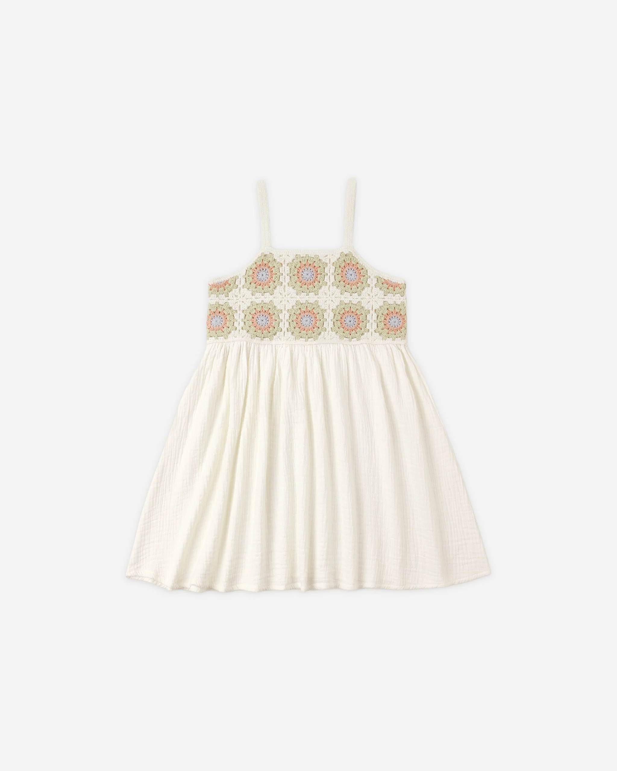 Crochet Sundress Citron Daisy Check