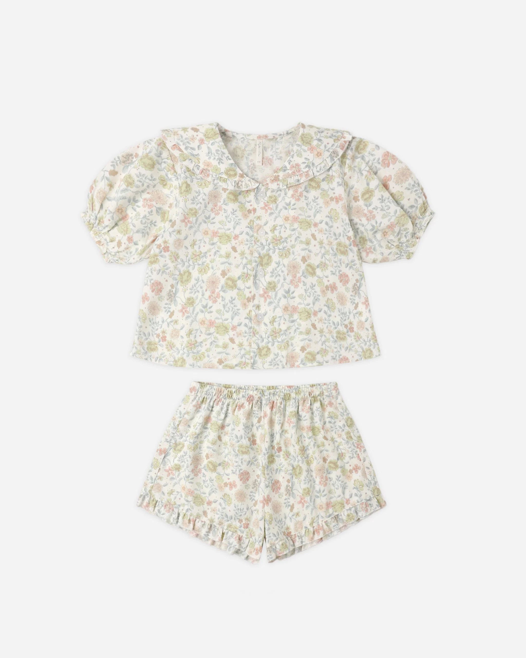 Delilah Pajama Set Citron Bloom