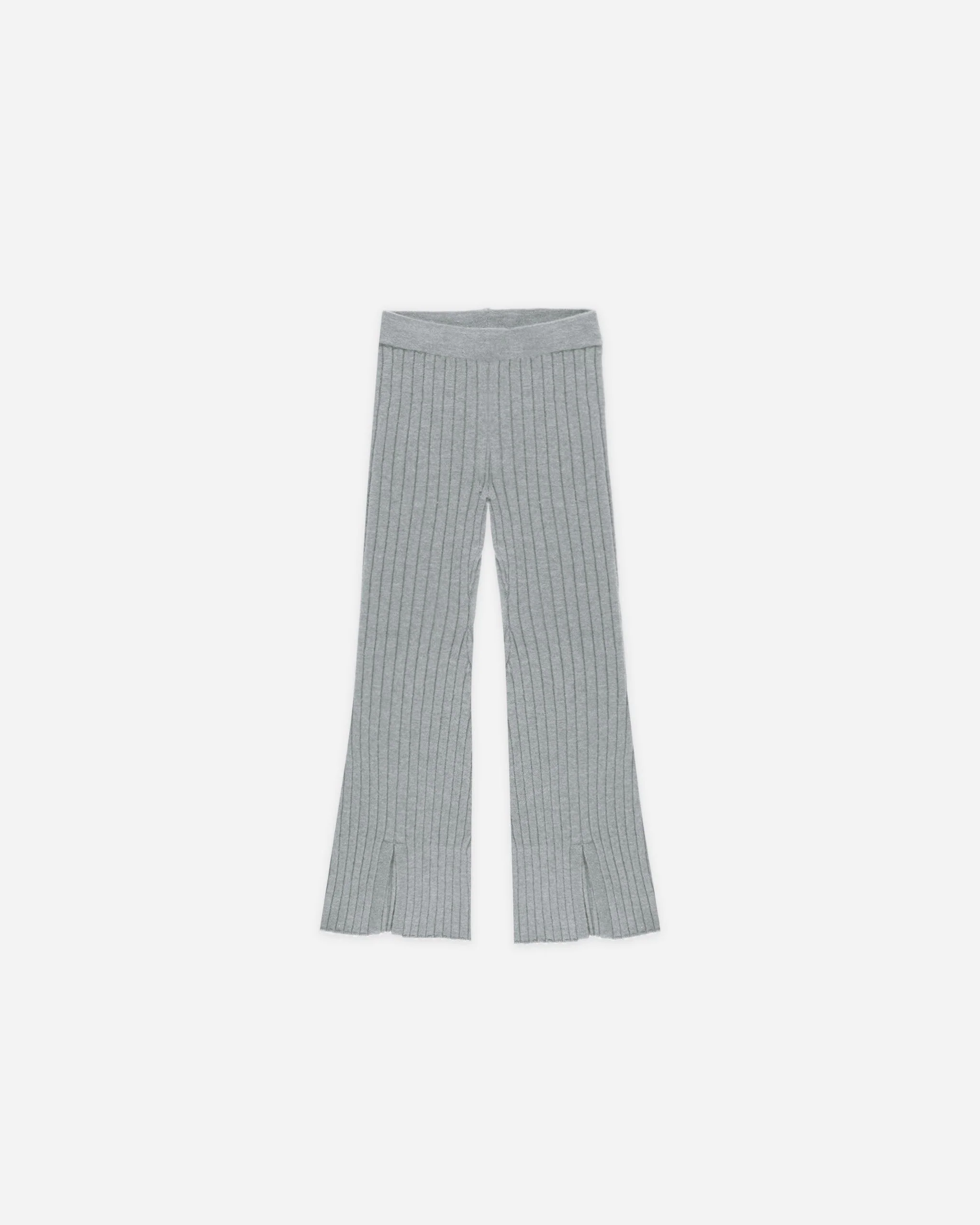 Flare Knit Pant || Dusty Blue