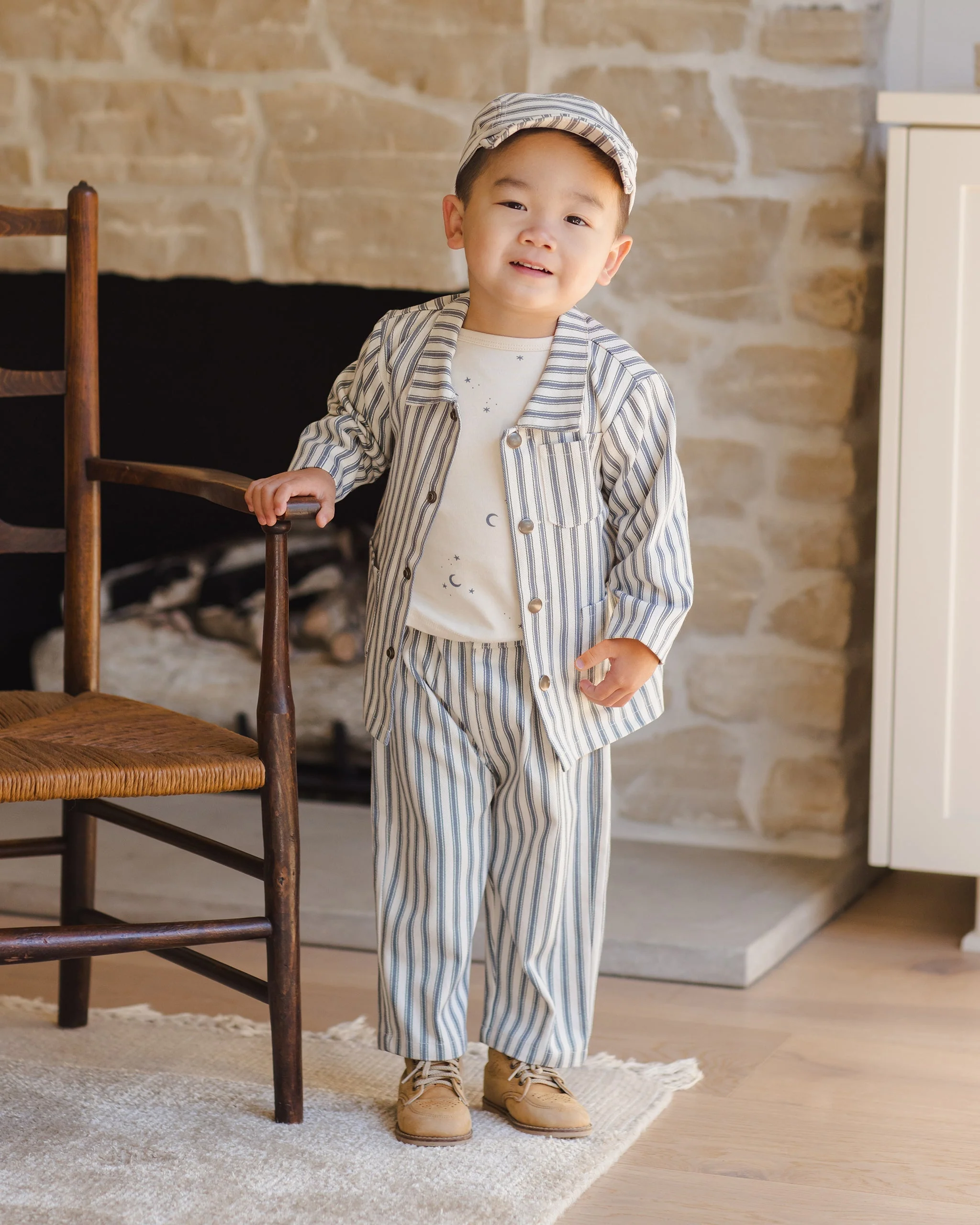 Grayson Pant || Ocean Pinstripe - Image 5