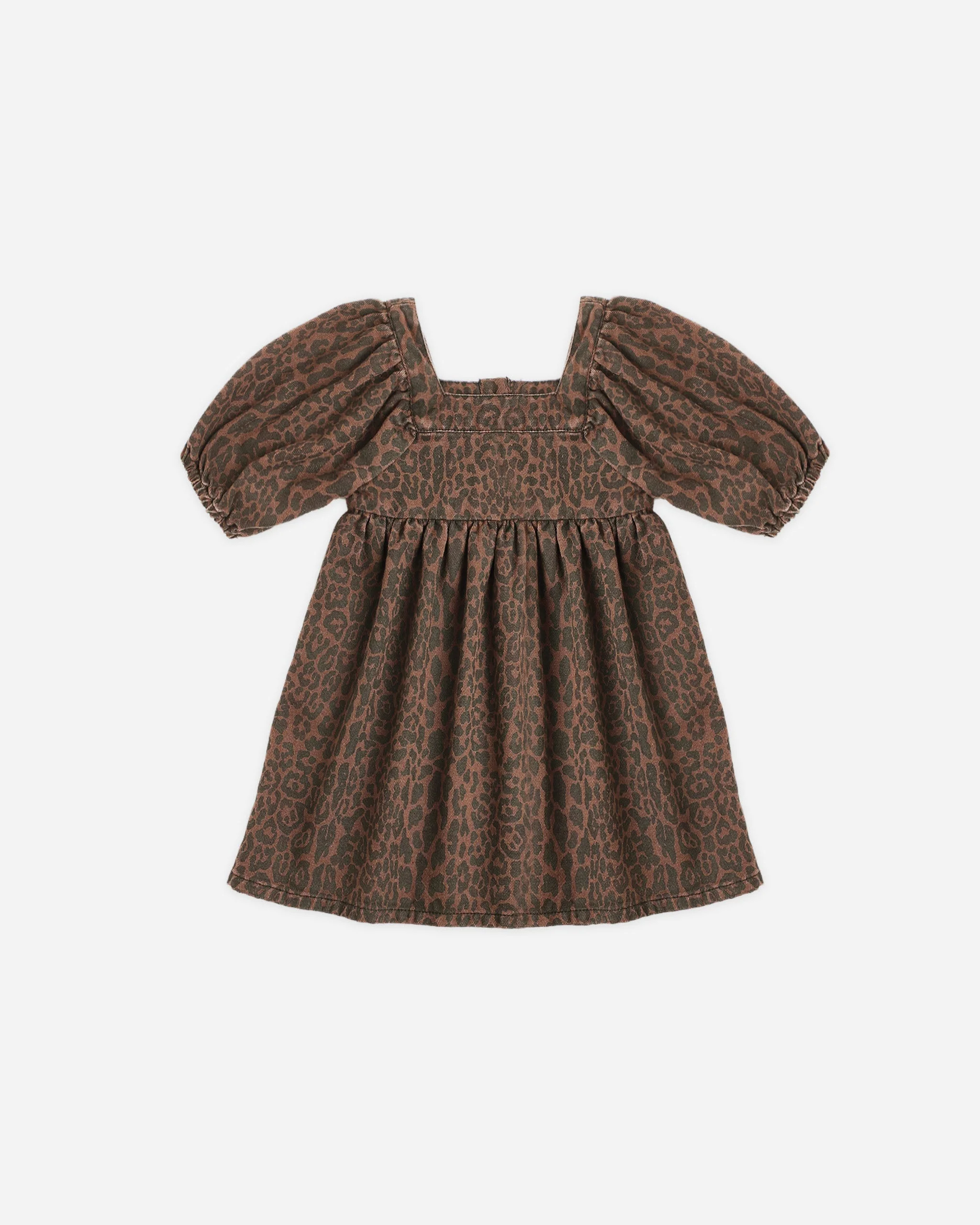 Gretta Babydoll Dress || Leopard