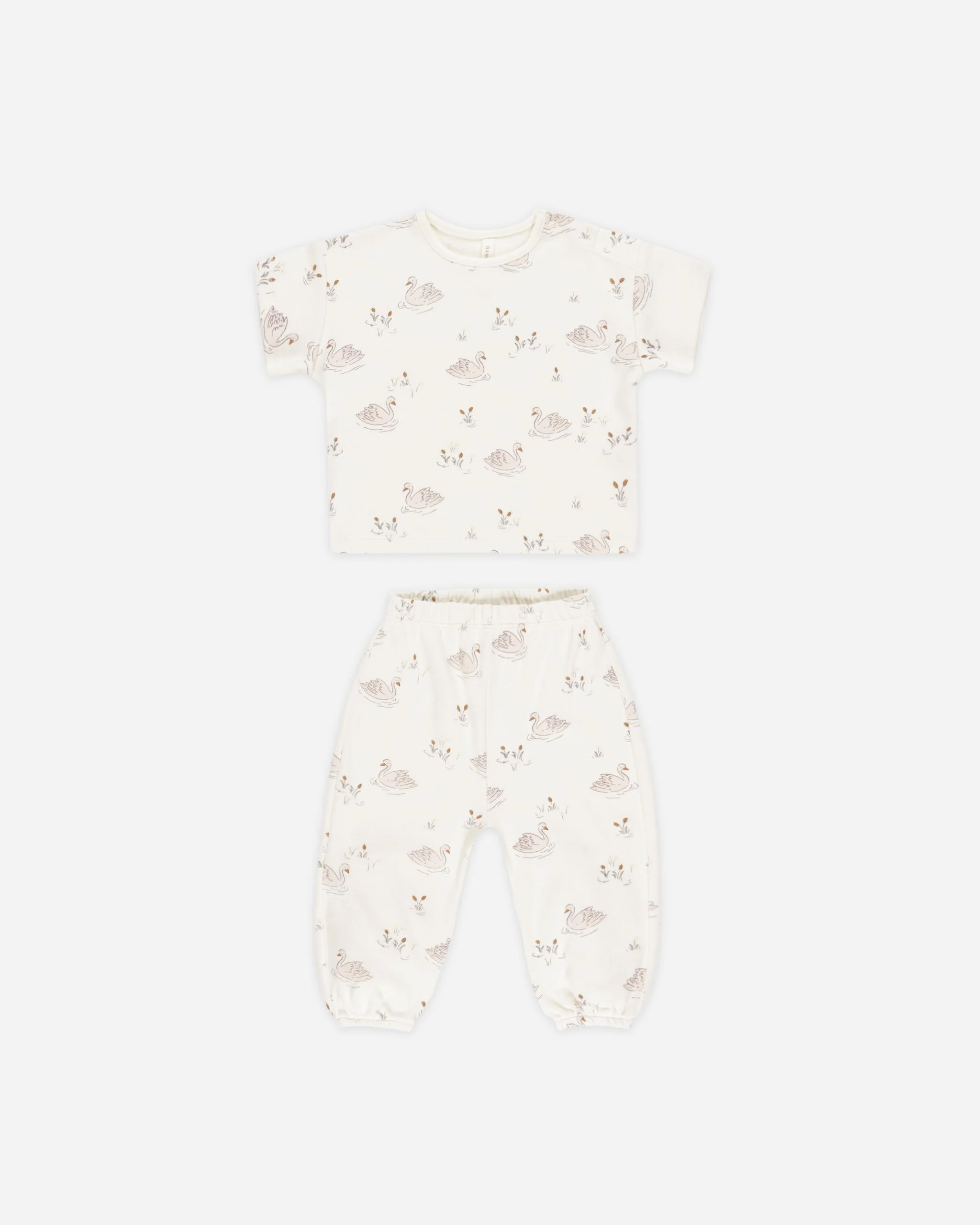 Jersey Tee + Pant Set || Swans