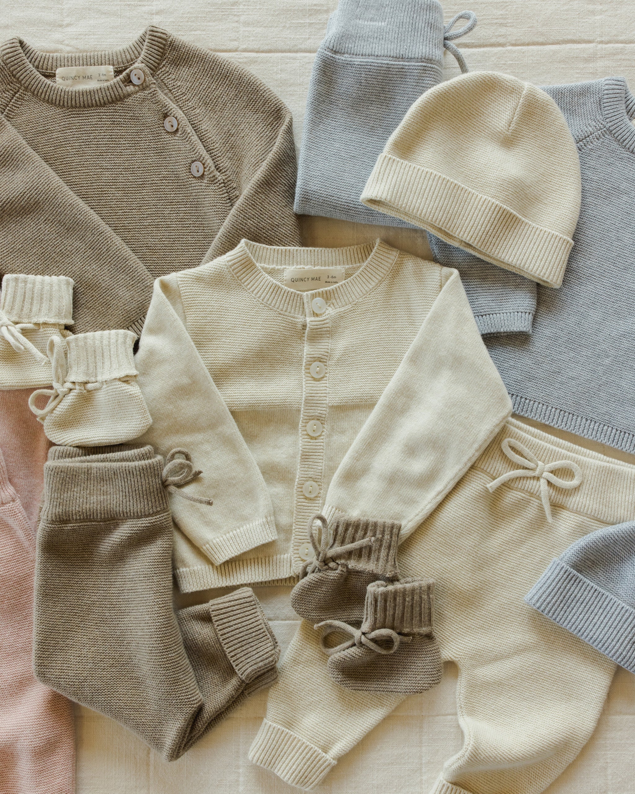 Knit Booties || Heathered Mocha - Image 3
