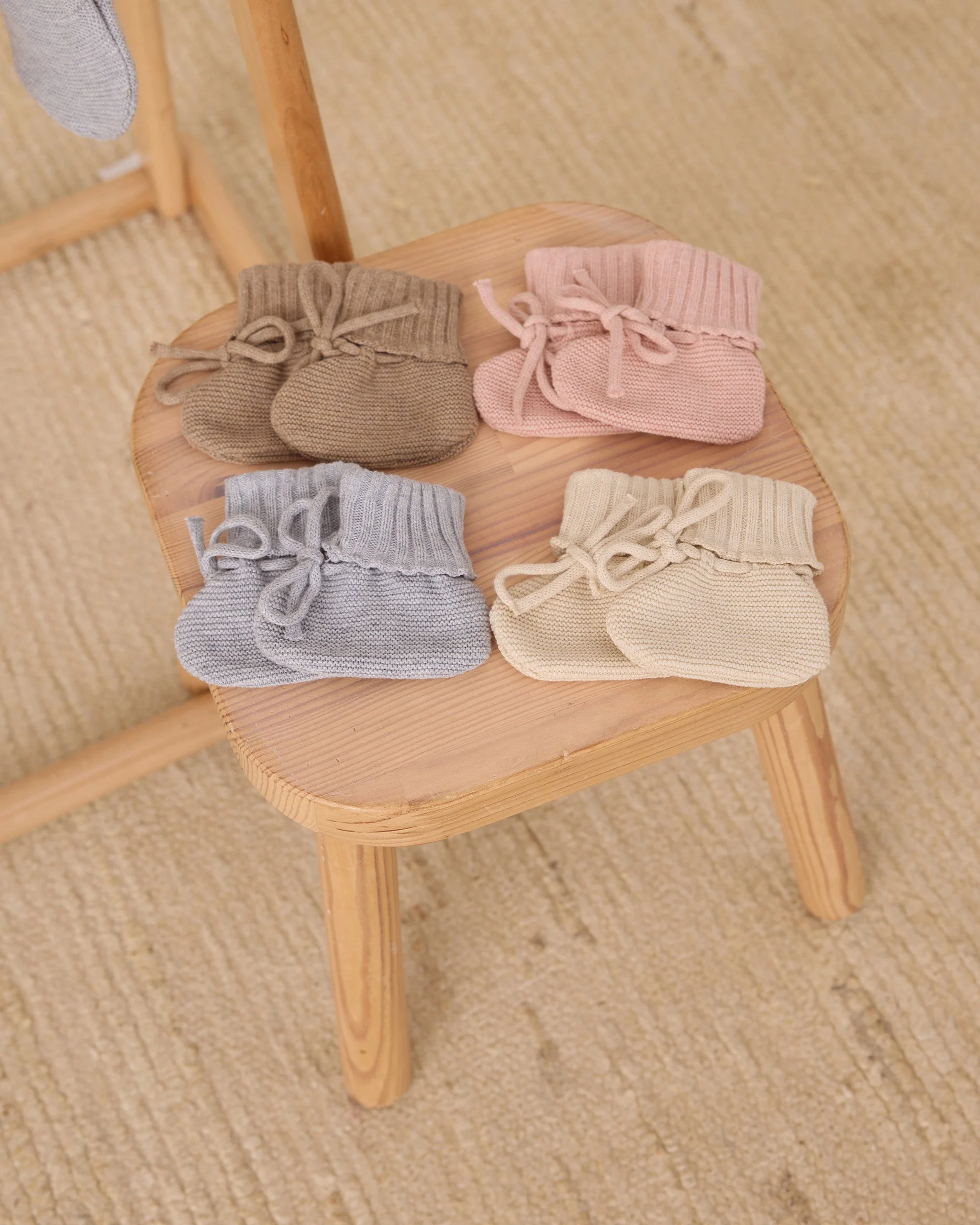 Knit Booties || Heathered Rose - Image 2
