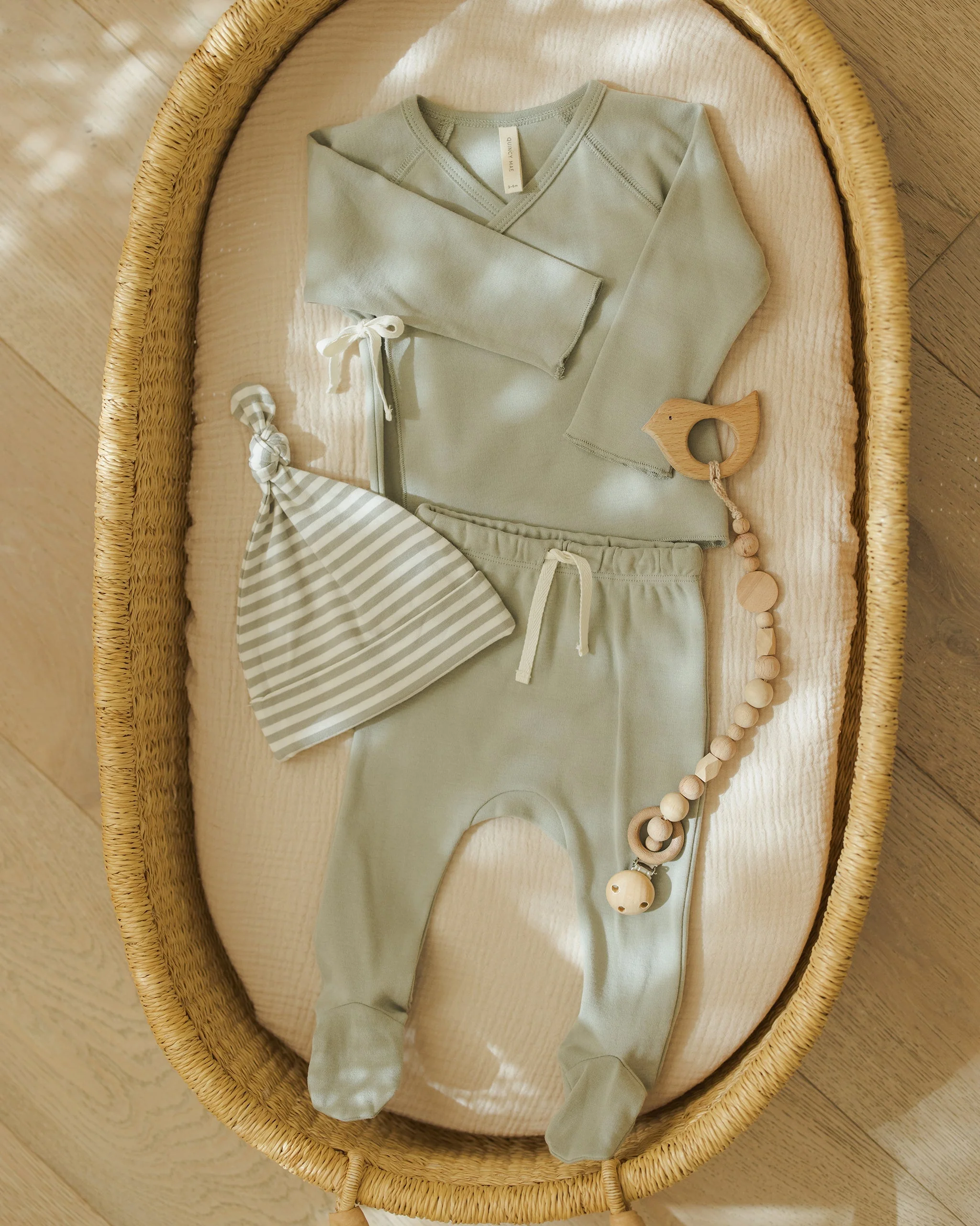 Knotted Baby Hat || Fern Stripe - Image 5