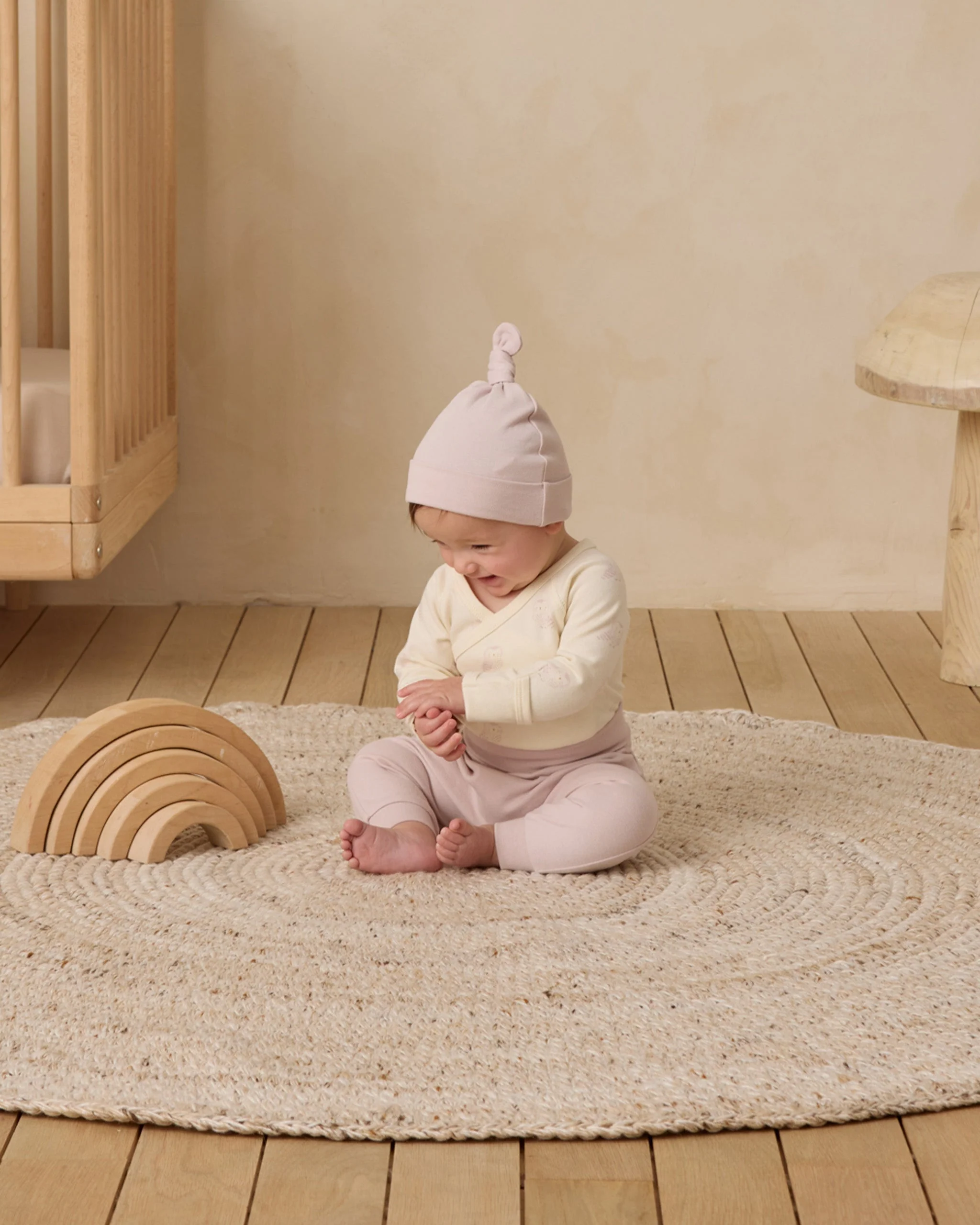 Knotted Baby Hat || Lilac - Image 3