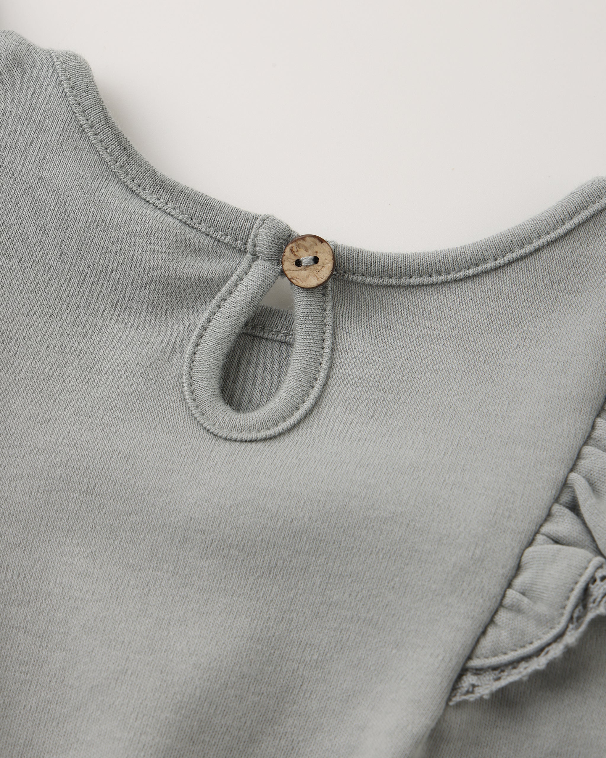 Long Sleeve Flutter Dress || Steel Blue - Image 5