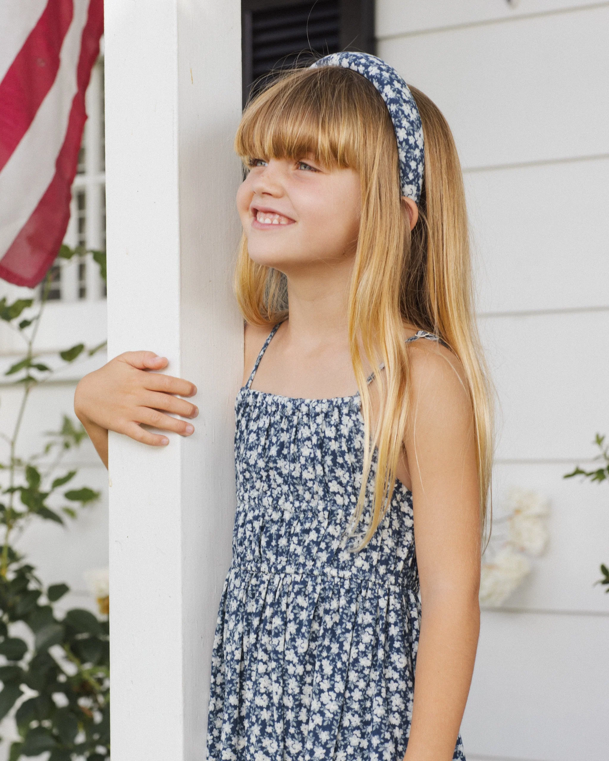 Padded Headband Navy Floral - Image 2
