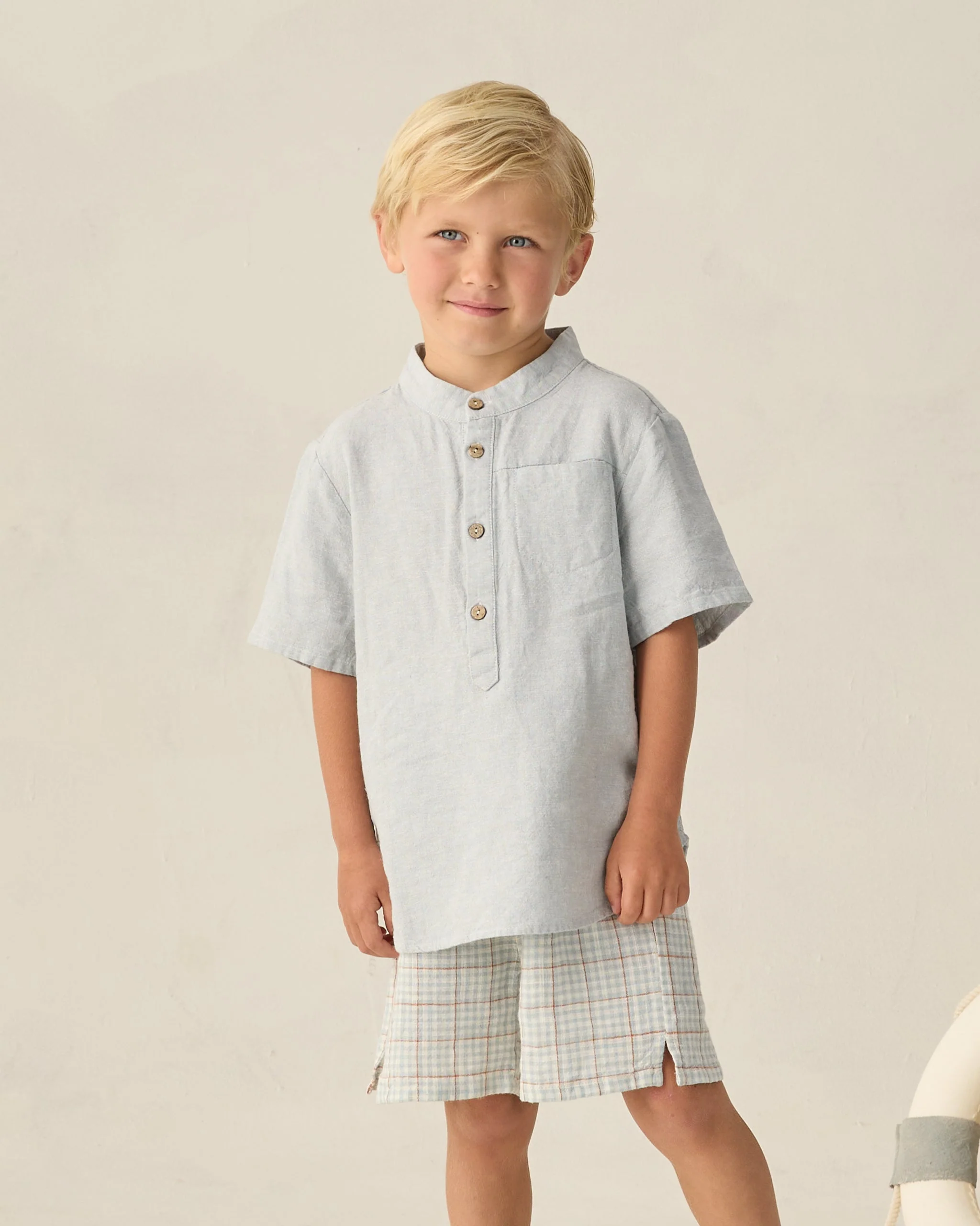 Perry Short Light Blue Plaid - Image 2