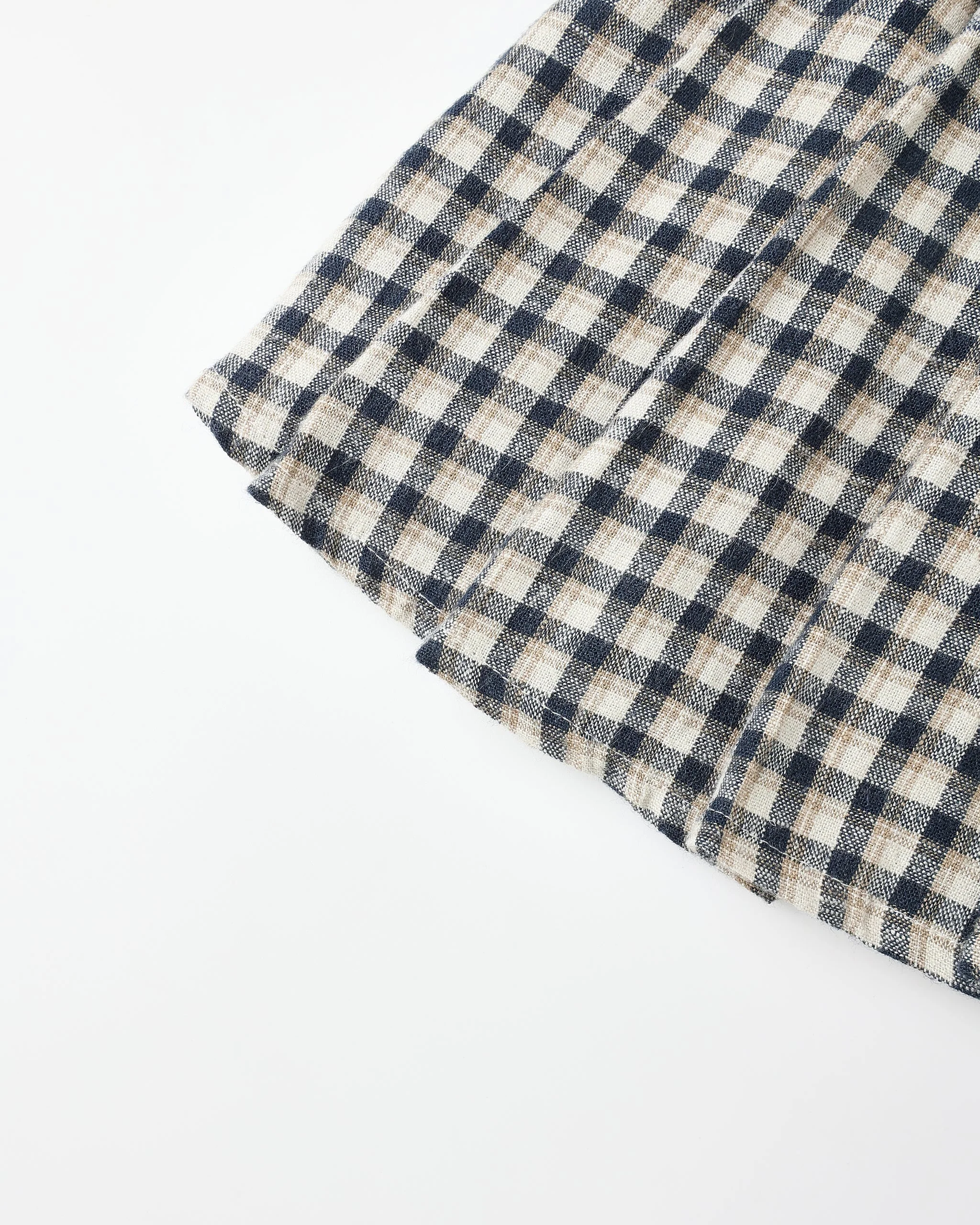 Pleated Mini Skirt || Navy Check - Image 6