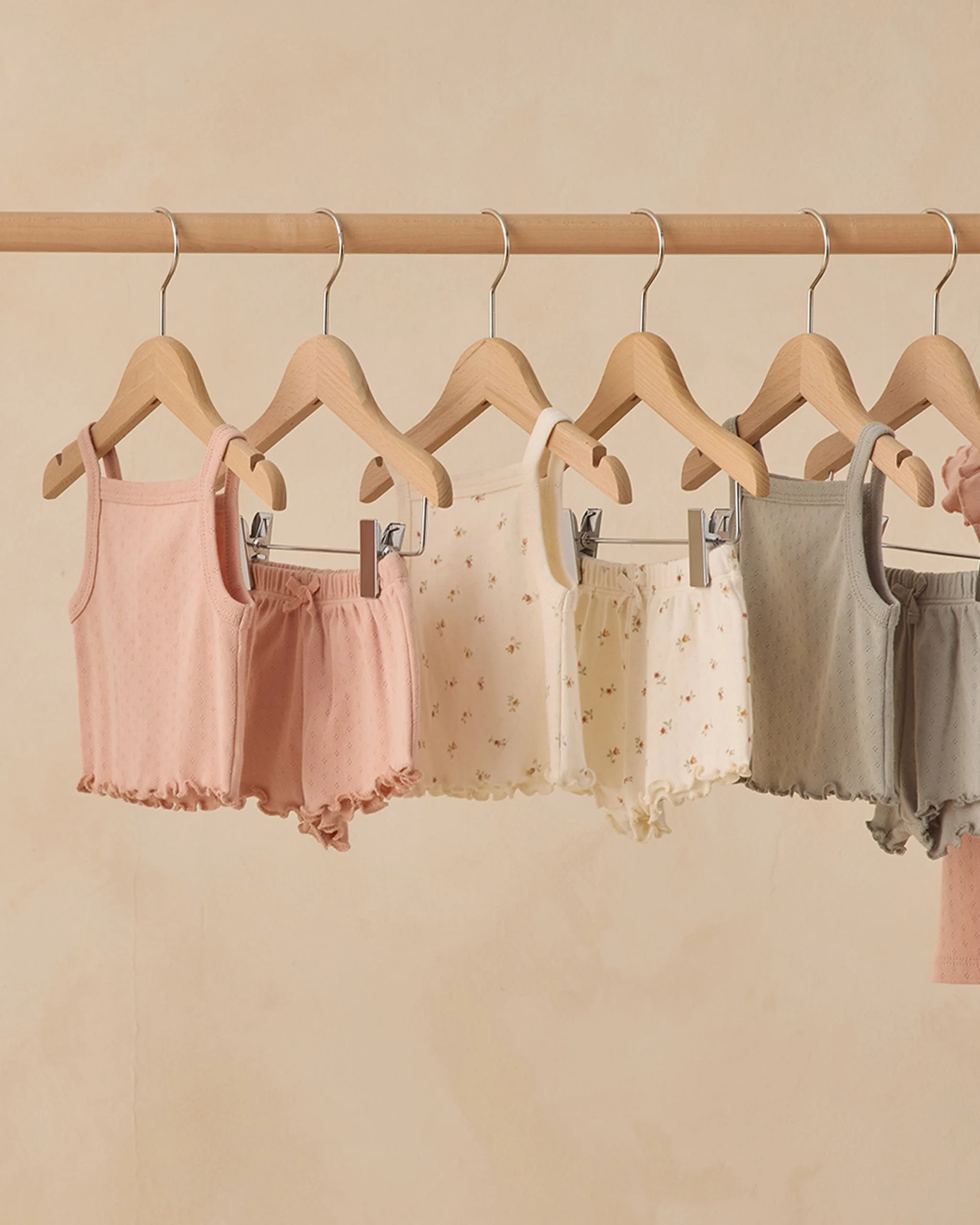 Pointelle Tank + Shortie Set Petit Fleur - Image 2