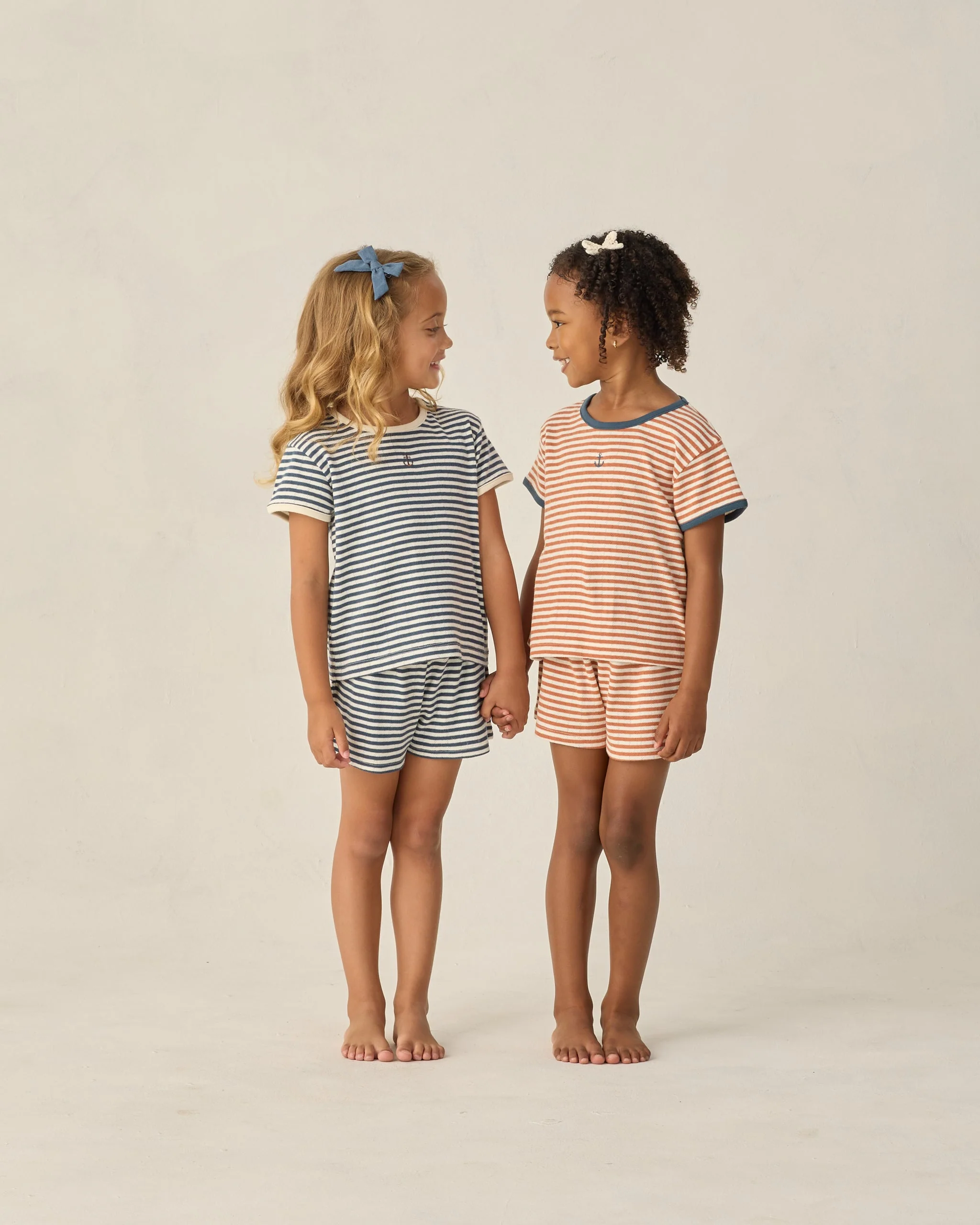 Pointelle Tee Navy Stripe - Image 5