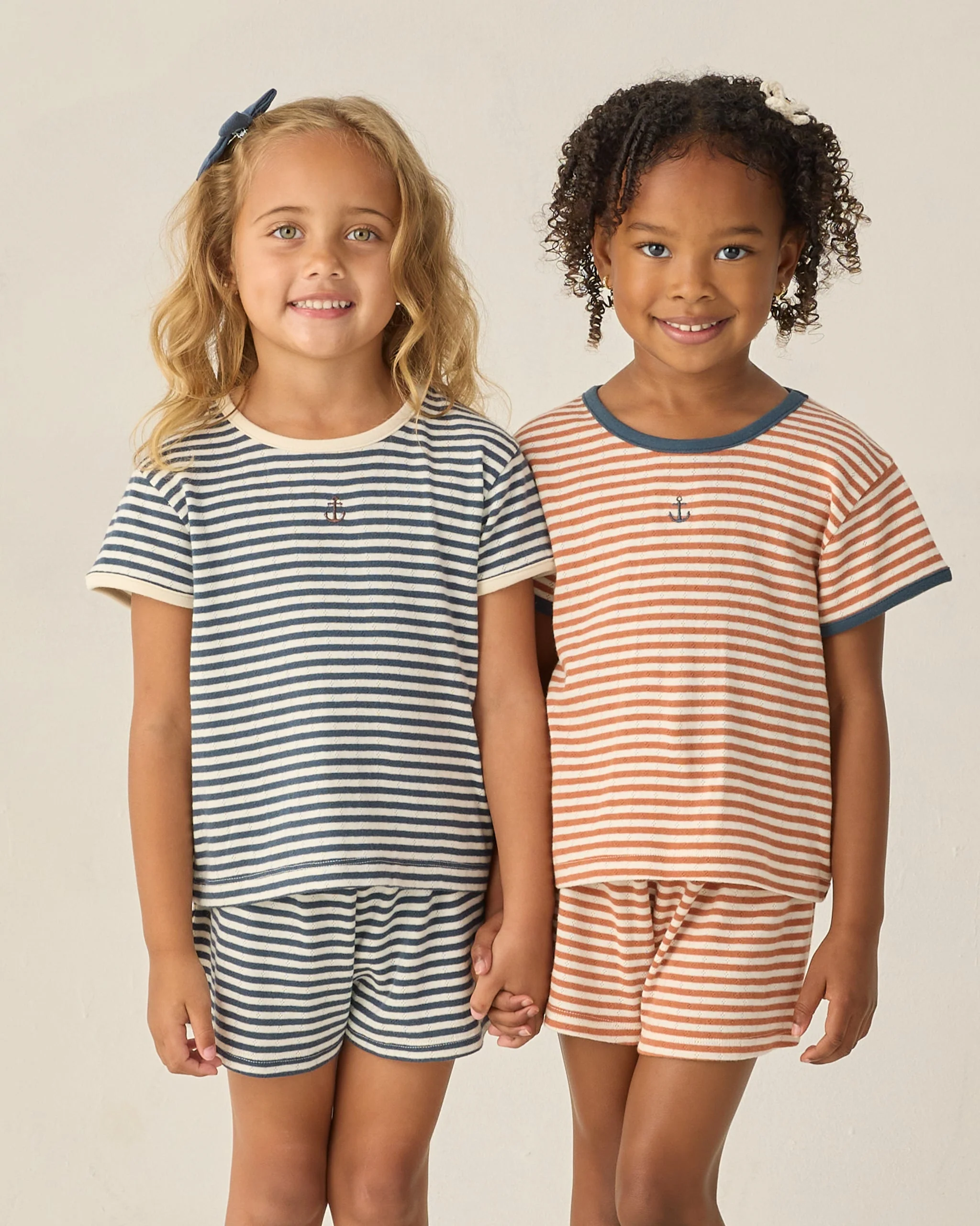 Pointelle Tee Poppy Stripe - Image 6
