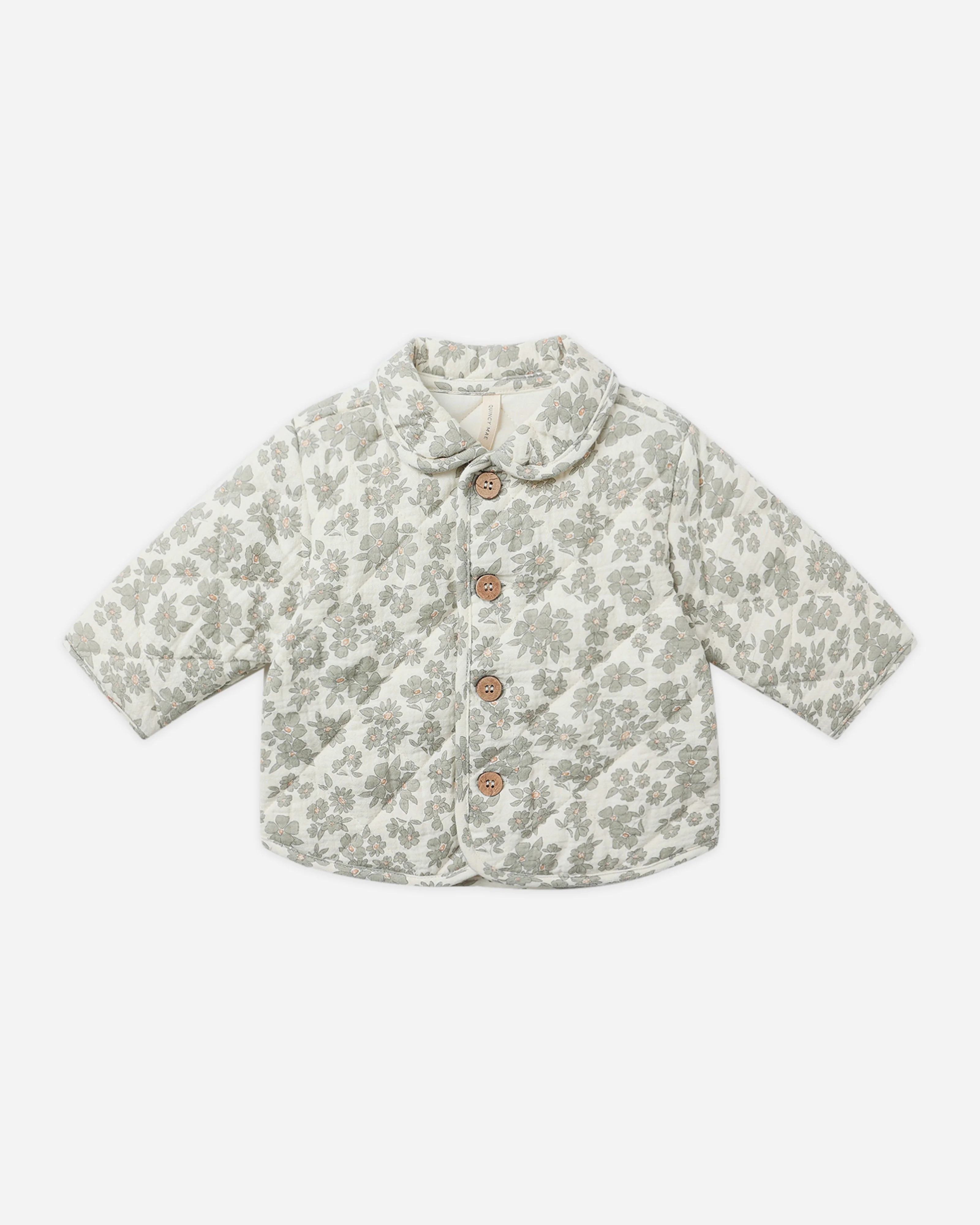Quilted Jacket || Green Floral